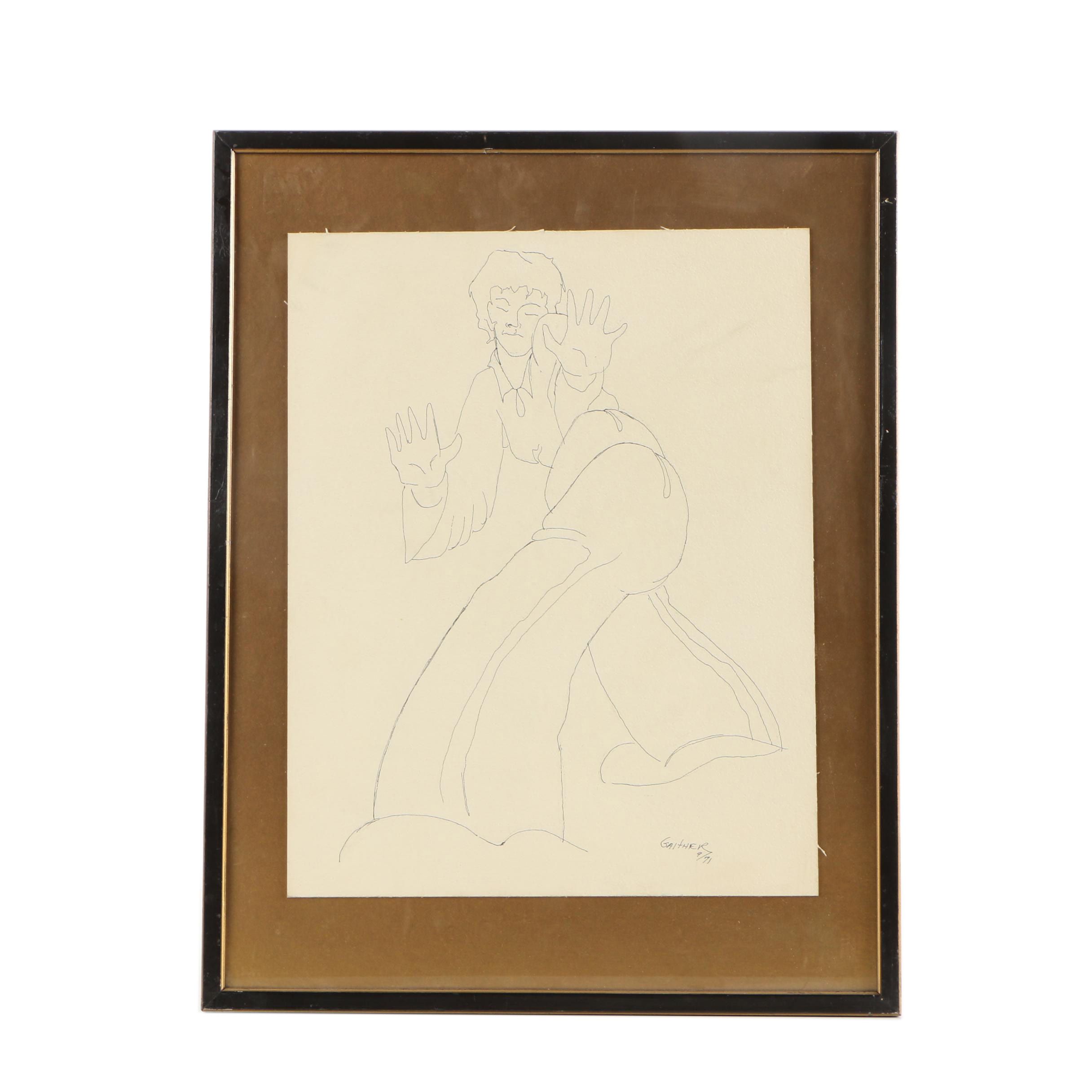 1971 Gaither Ink Drawing