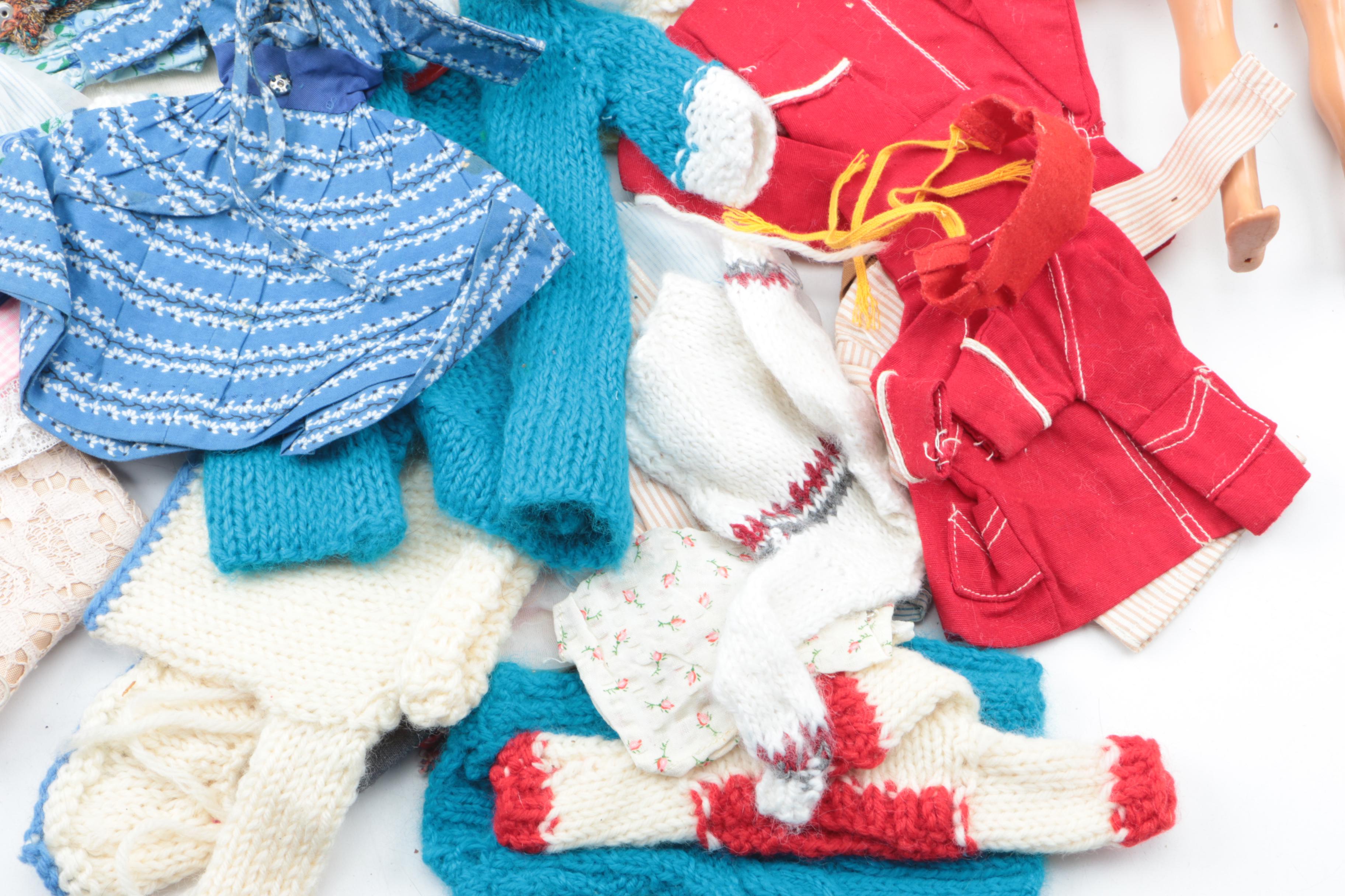 Vintage Barbie Dolls with 1963 Barbie Carrying Case and Accessories