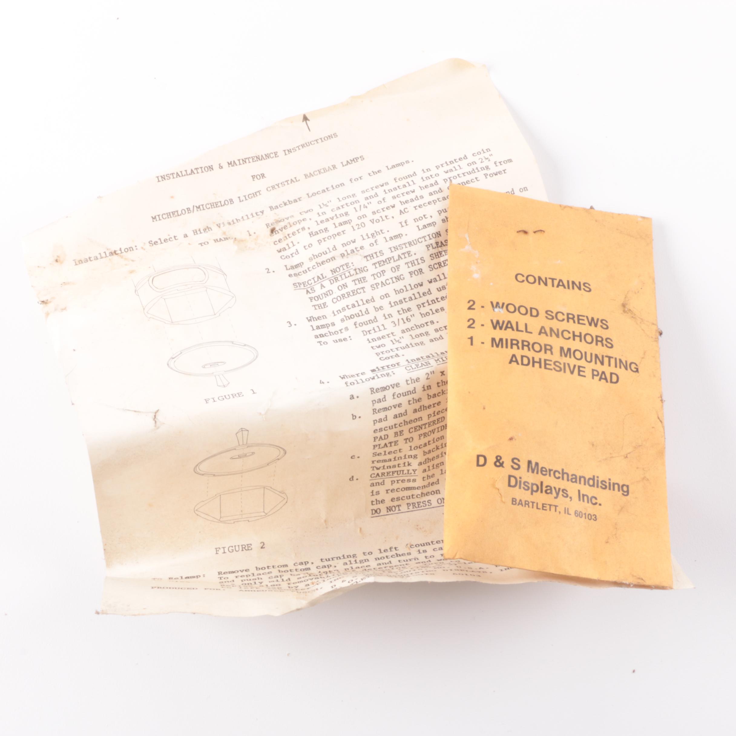 Vintage Michelob Light Beer Wall Light Fixtures