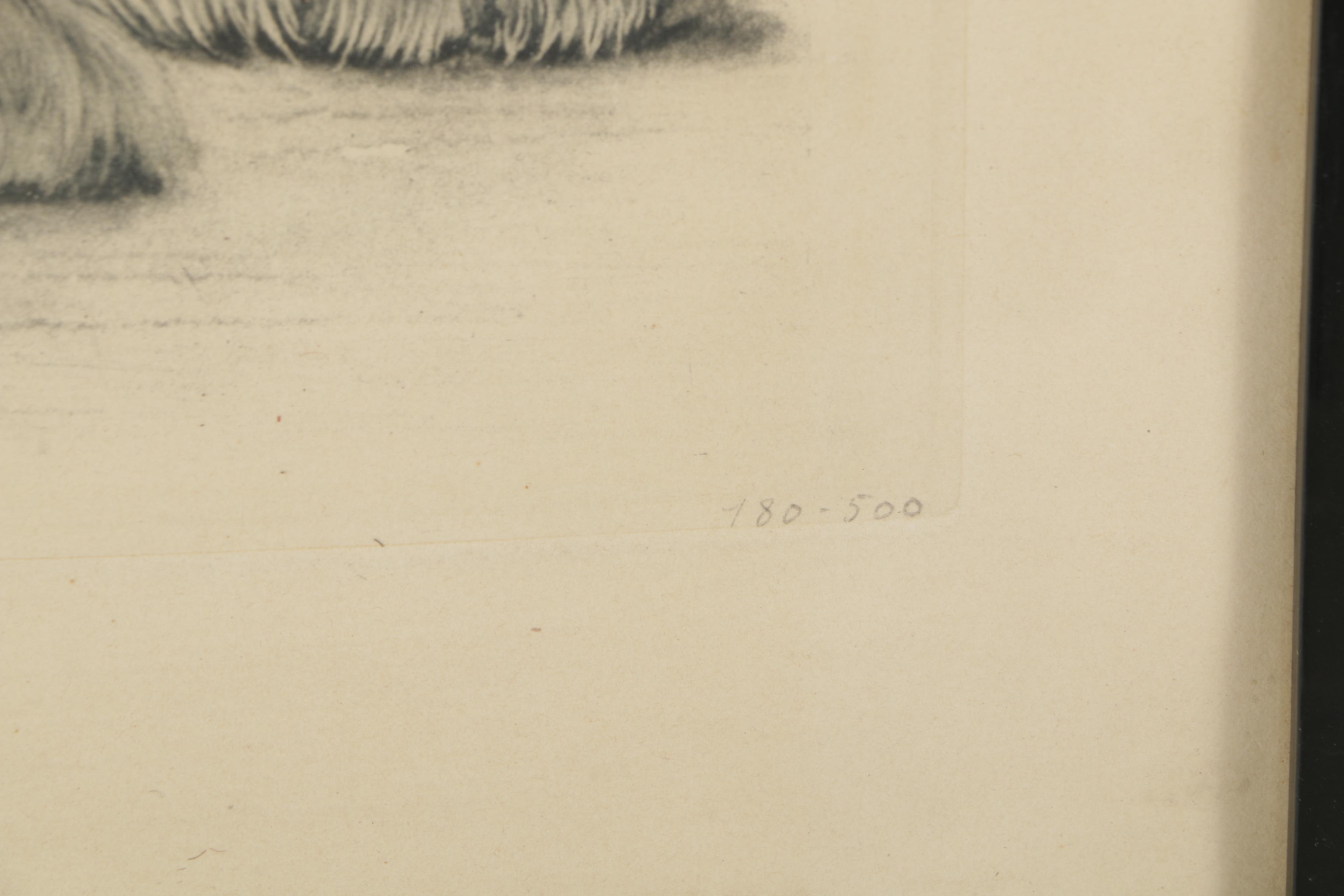 Leon Danchin Intaglio Print "Setters Resting"