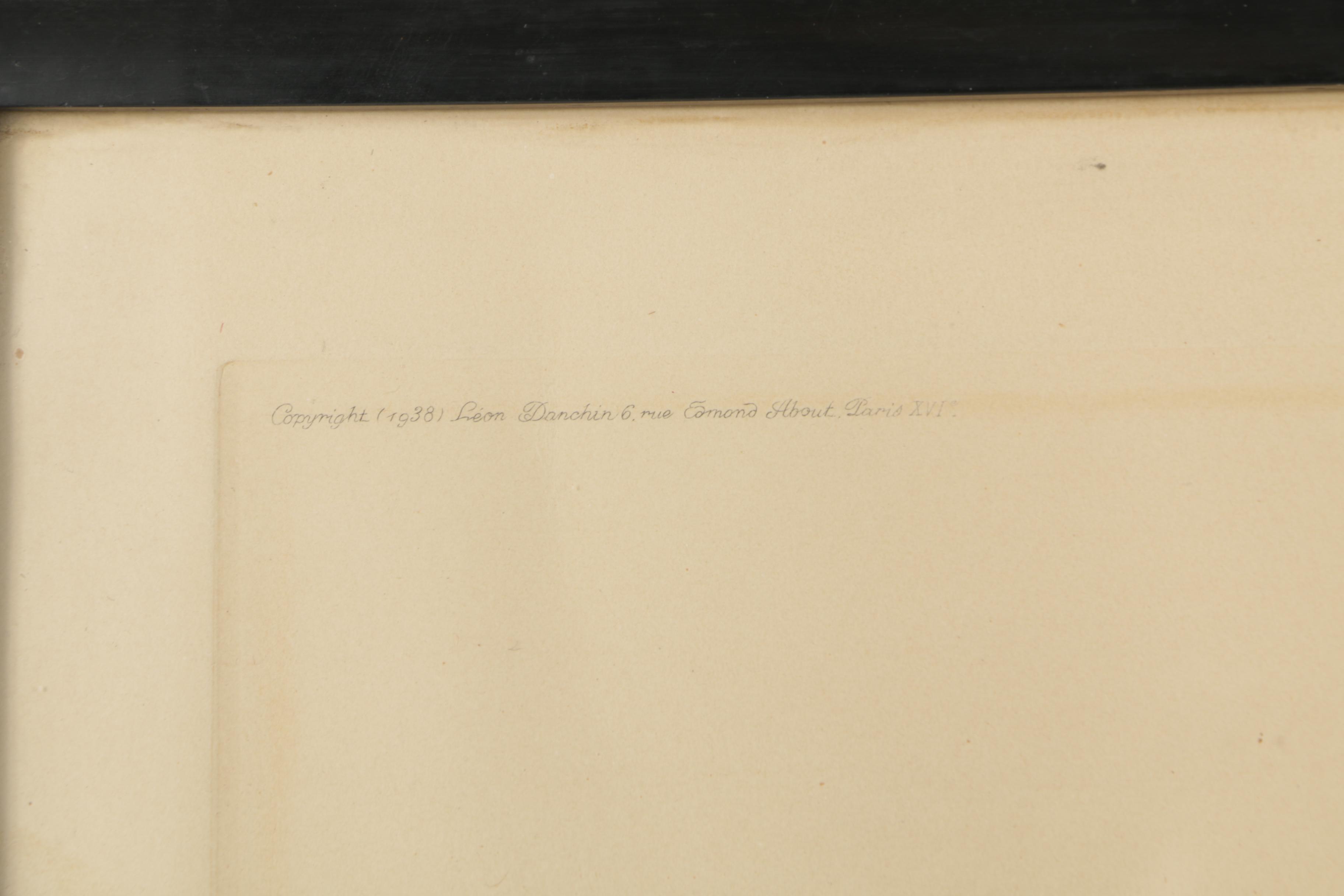 Leon Danchin Intaglio Print "Setters Resting"