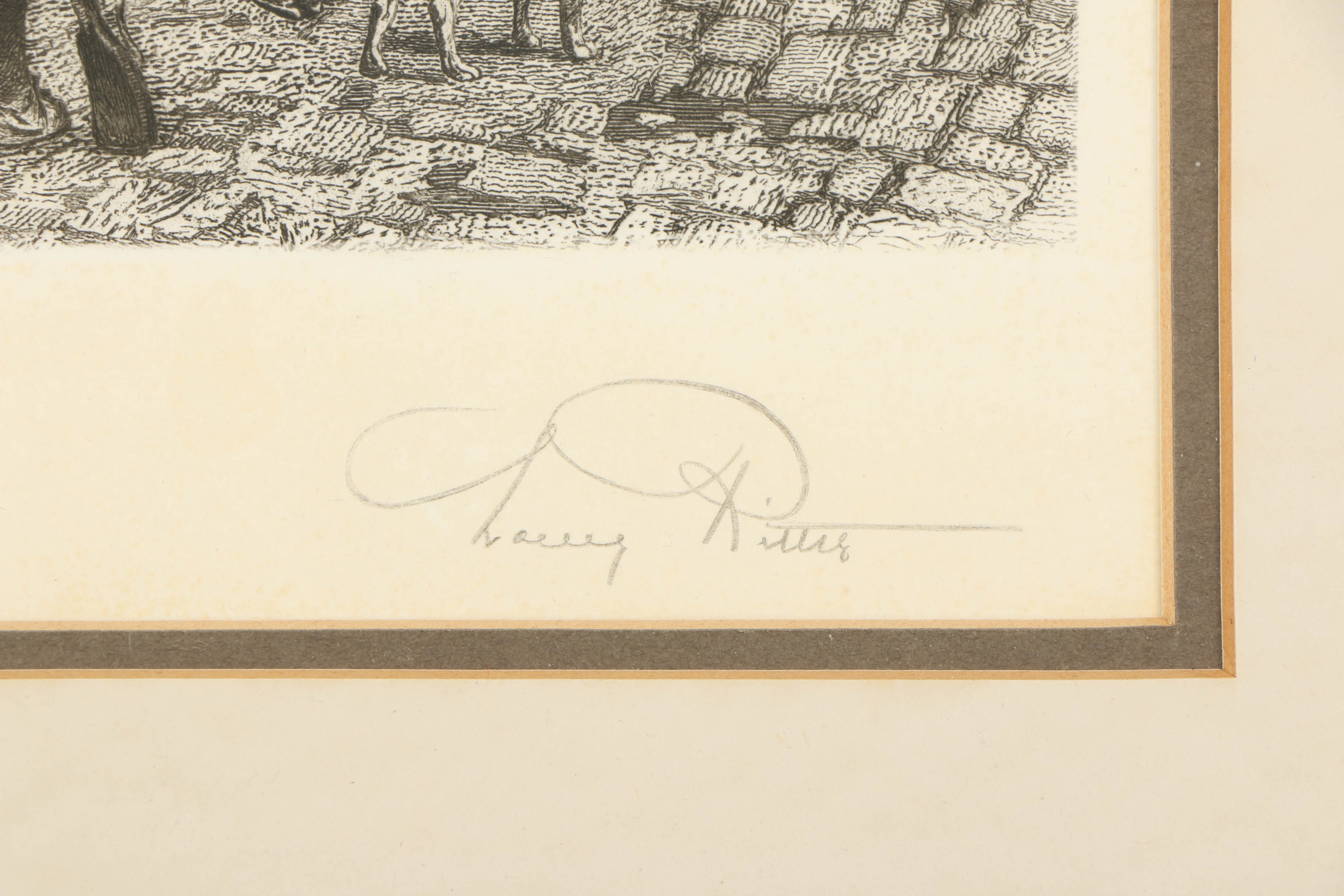 Etching "Der schone Brunnen in Nurnberg./Im Jahre 1632" After Paul Ritter