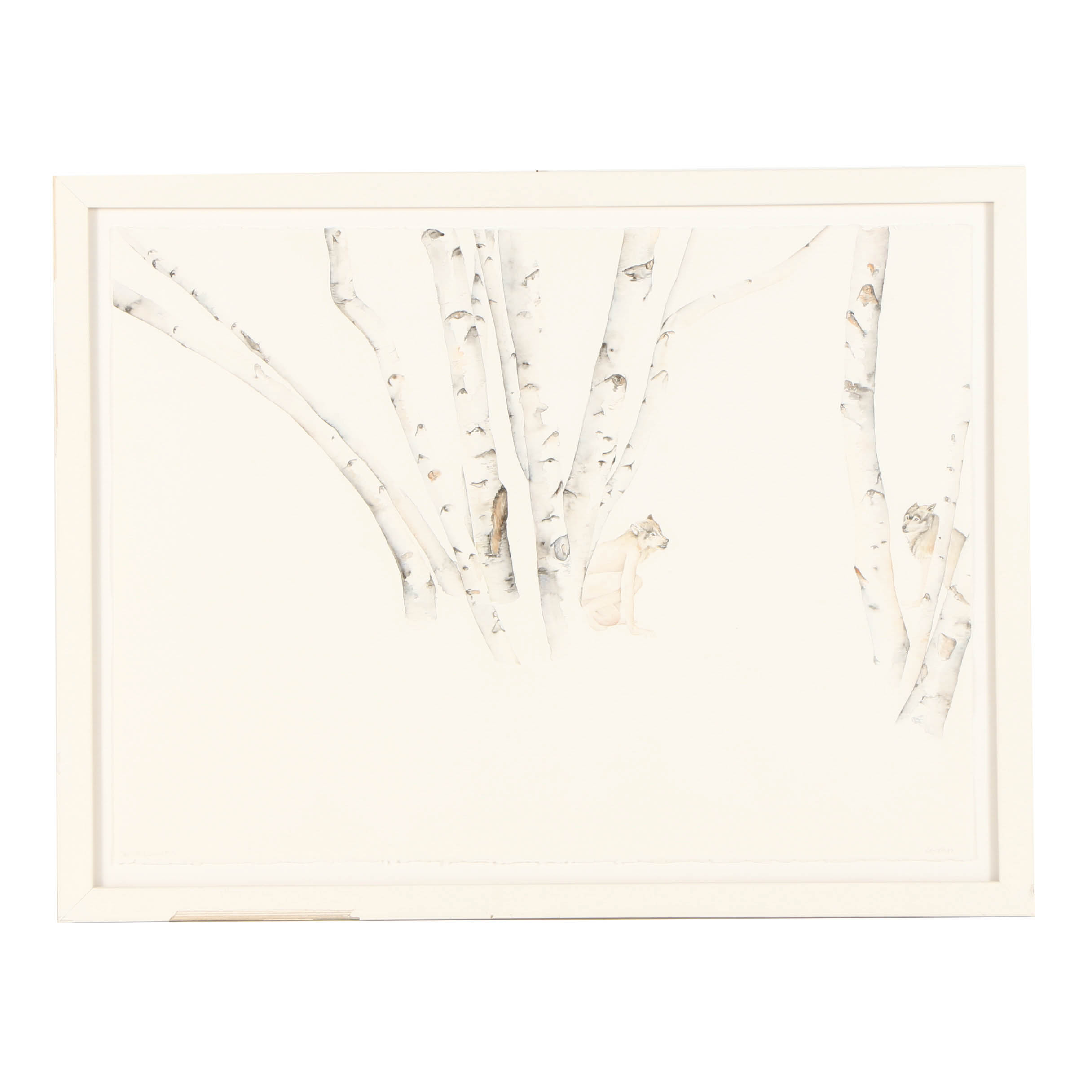 Amy Ross Watercolor Painting "She-Wolf Series #2"