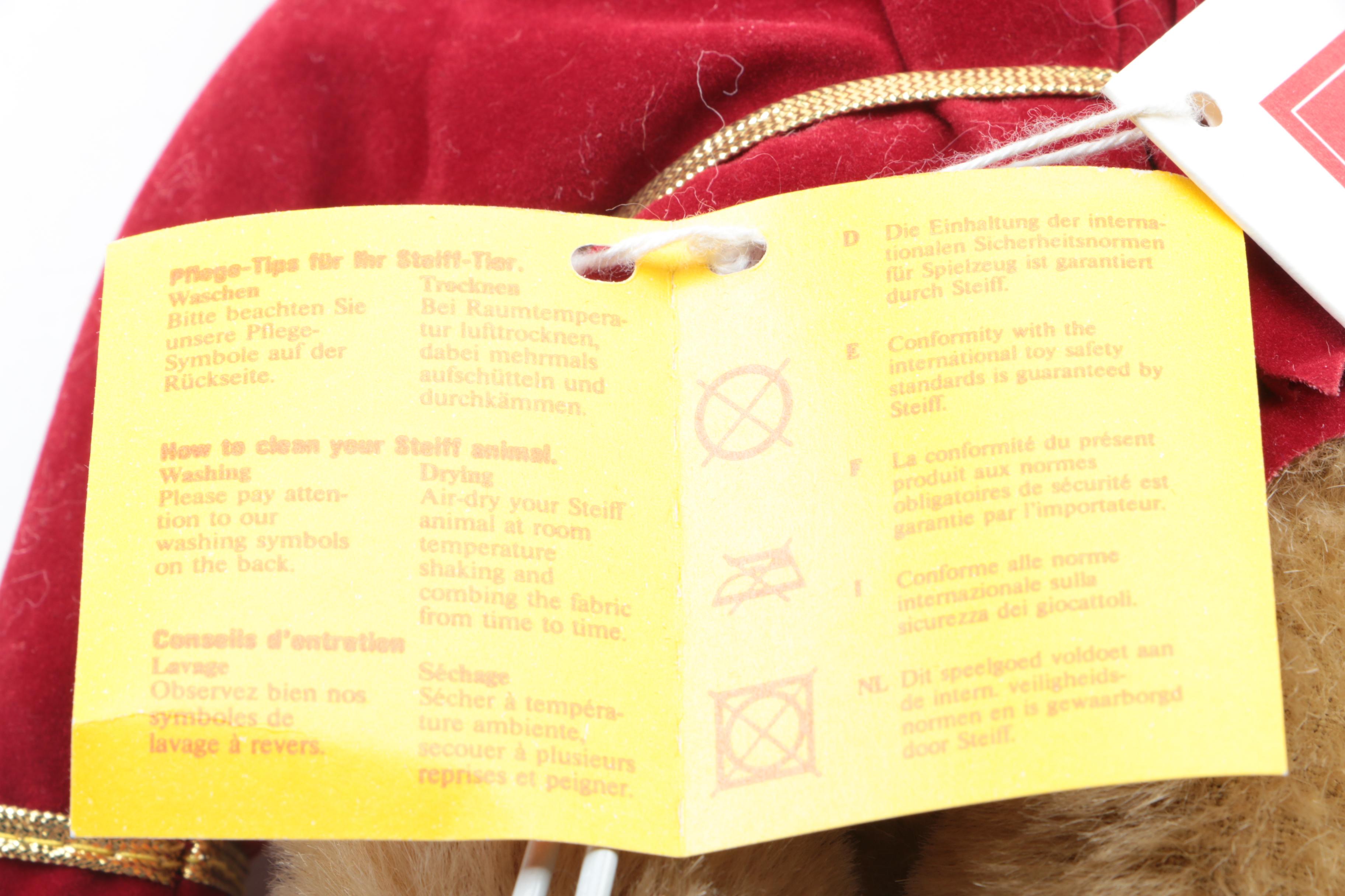 Steiff Plush "Jolly Rabbit" and "Santa's Elf" Teddy Bear