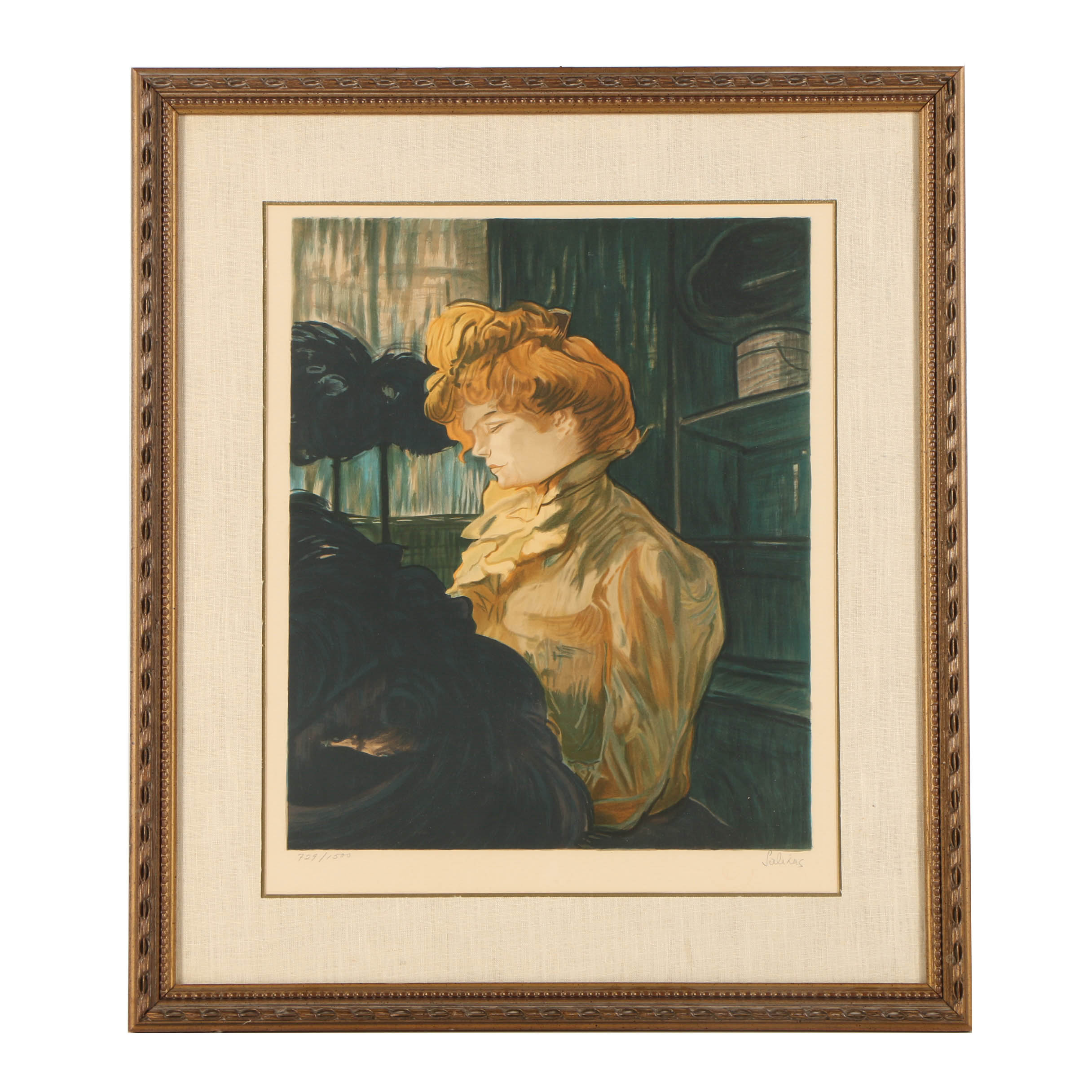 Lithograph "La Modiste" After Henri Marie Raymond Toulouse-Lautrec