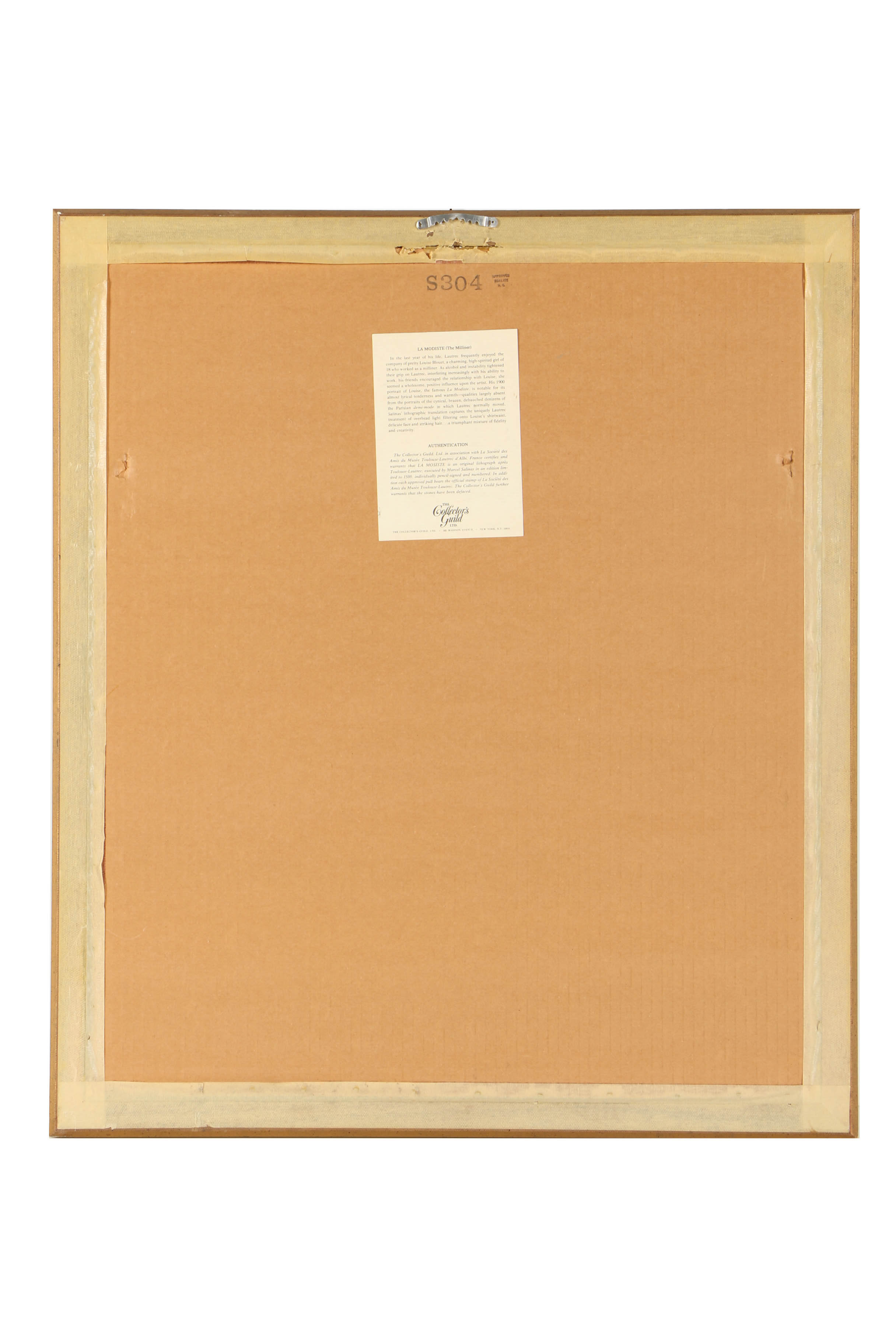 Lithograph "La Modiste" After Henri Marie Raymond Toulouse-Lautrec