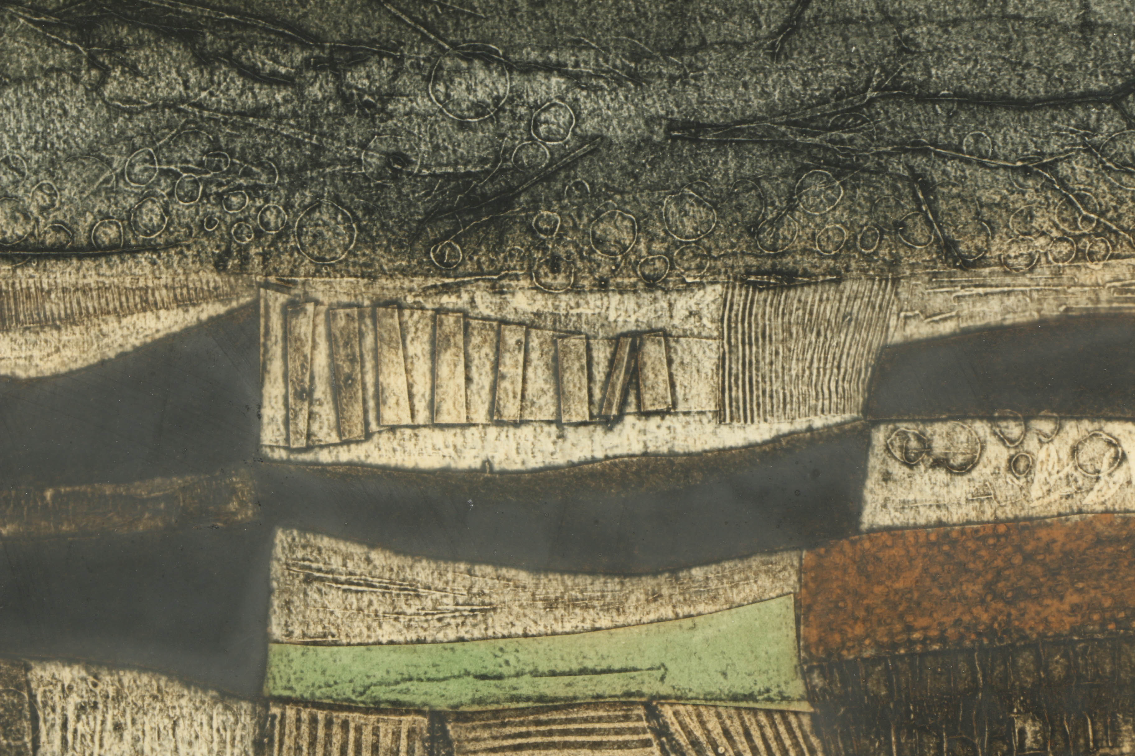 20th Century Aquatint "Stonescape"