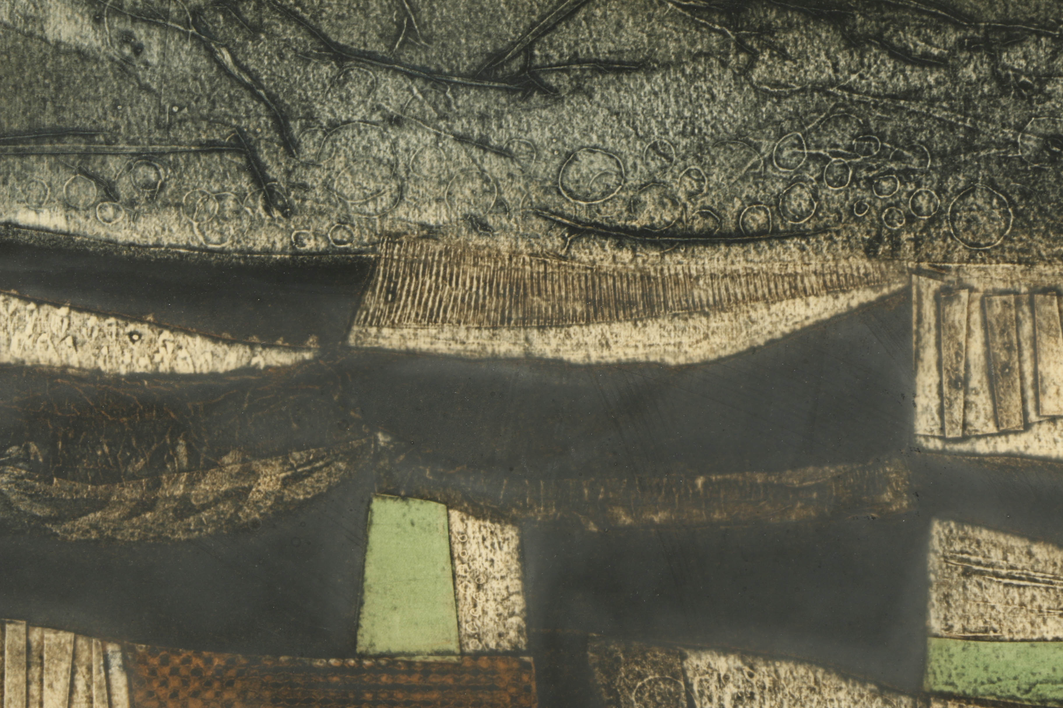 20th Century Aquatint "Stonescape"