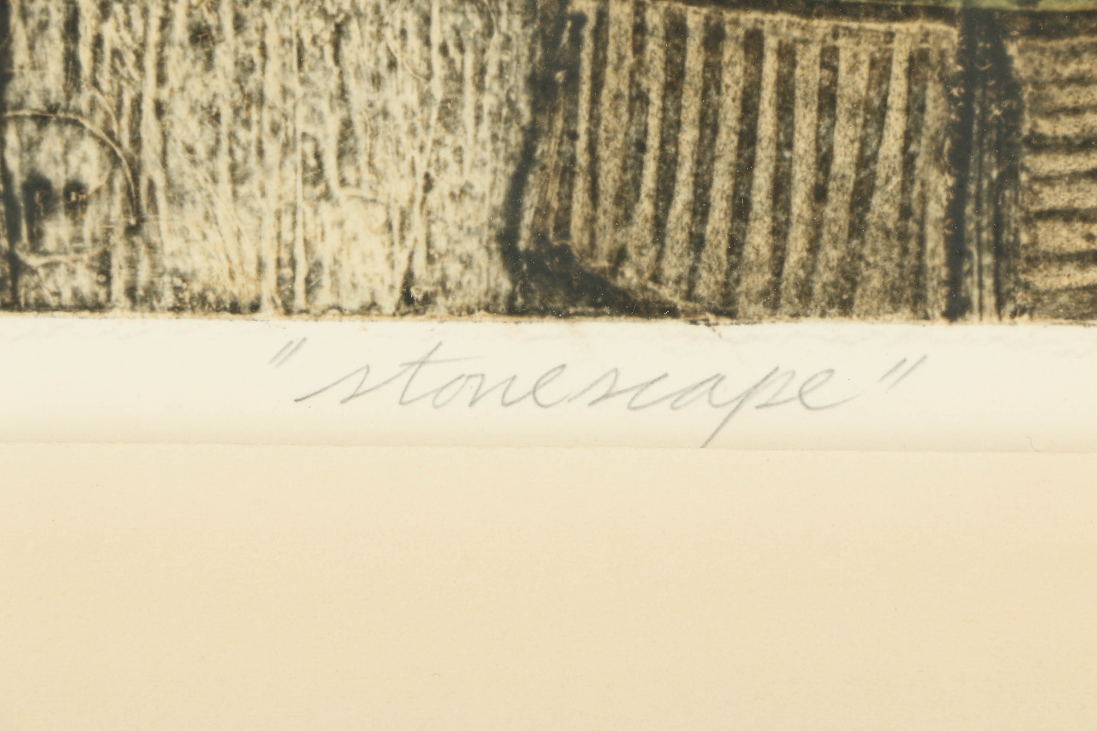 20th Century Aquatint "Stonescape"