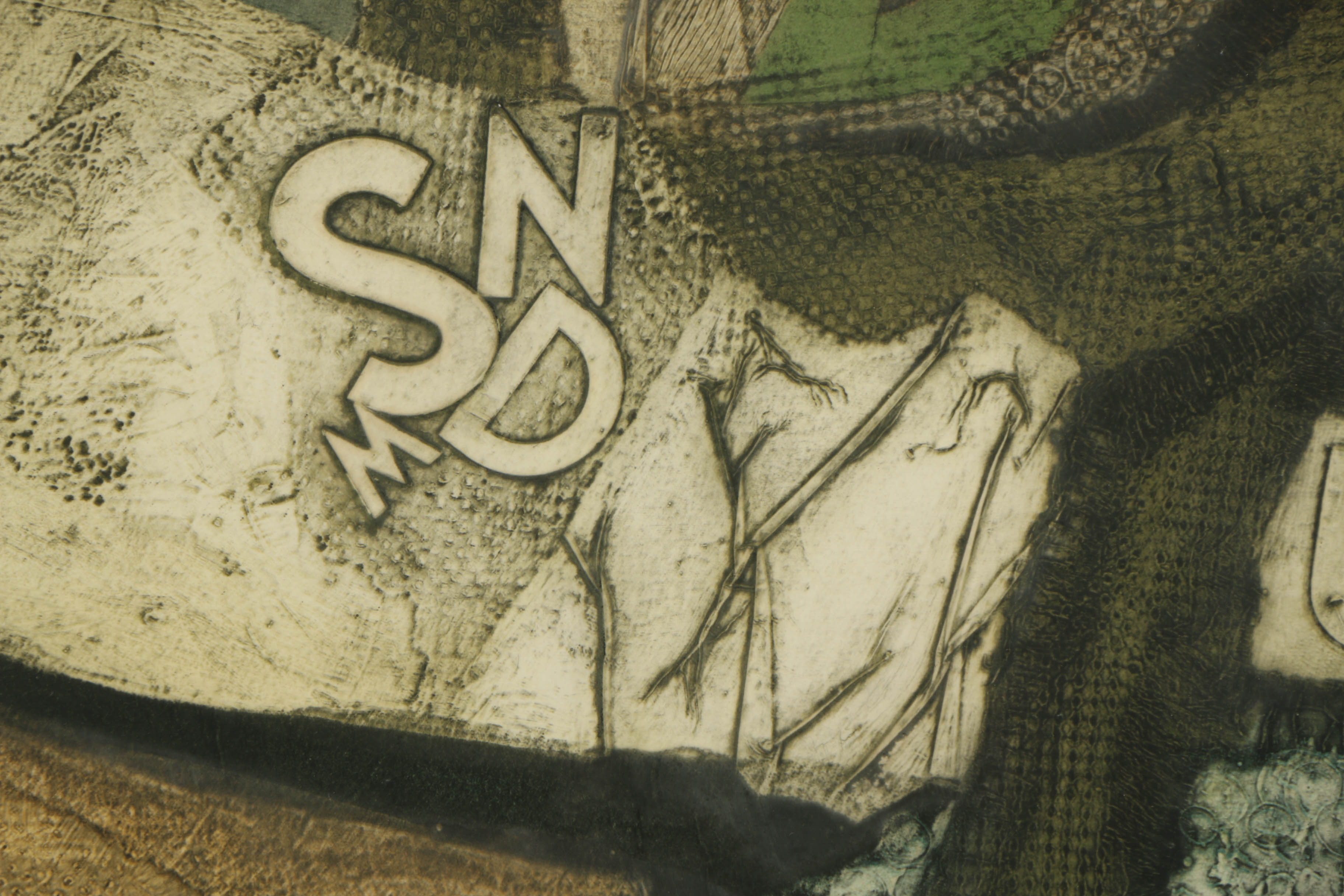 20th Century Aquatint "Vestige 1"