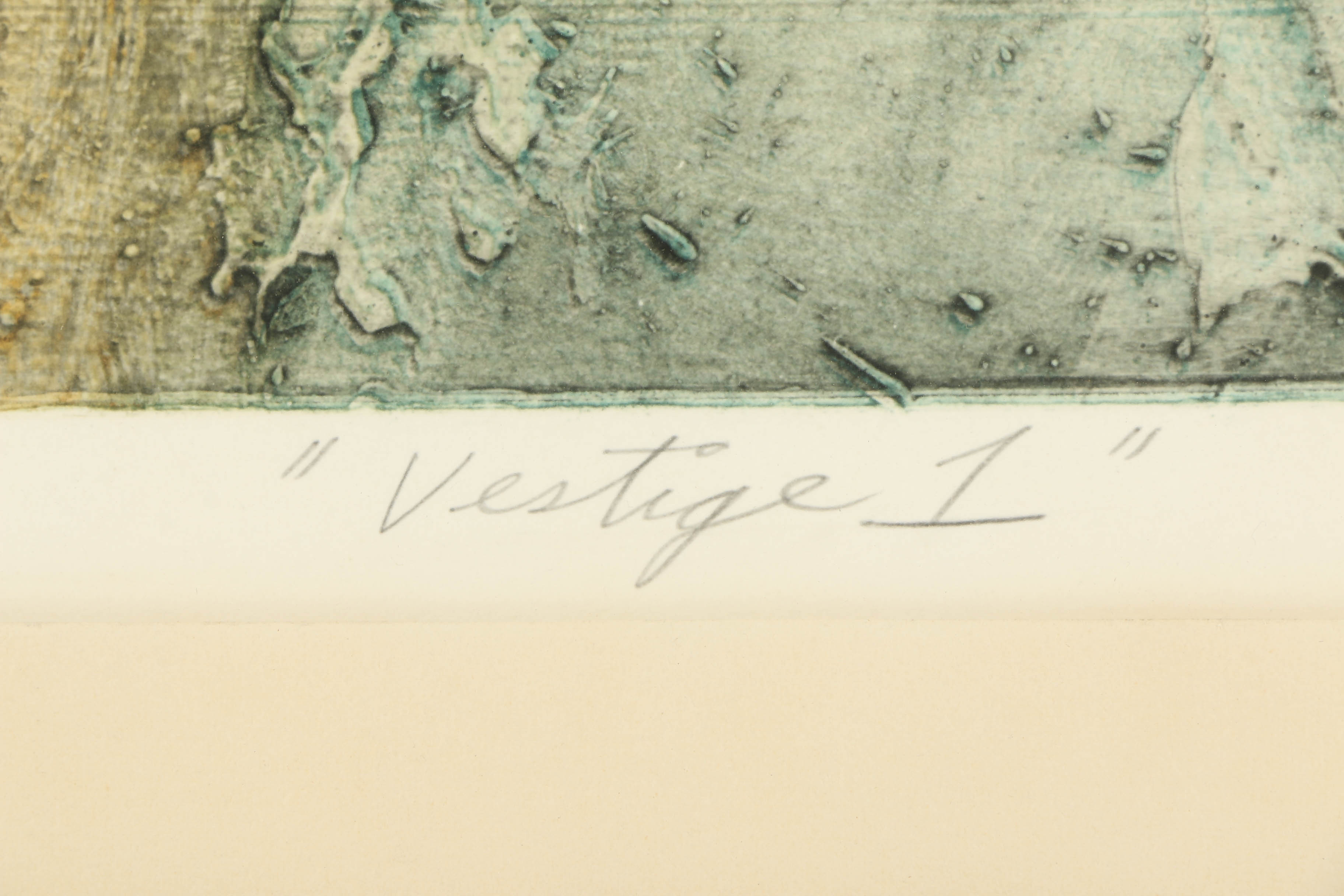 20th Century Aquatint "Vestige 1"