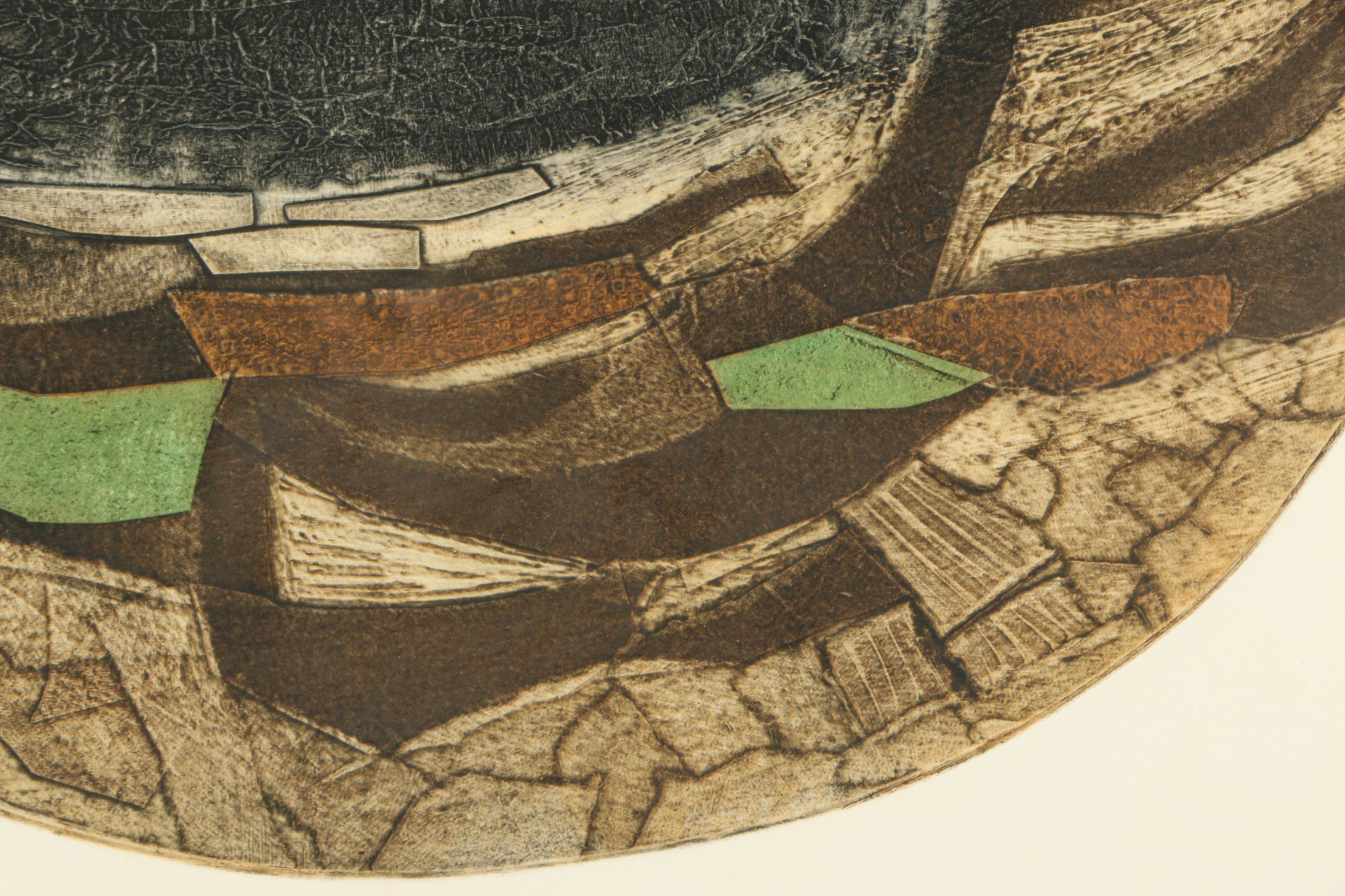 20th Century Aquatint "Rockscape"