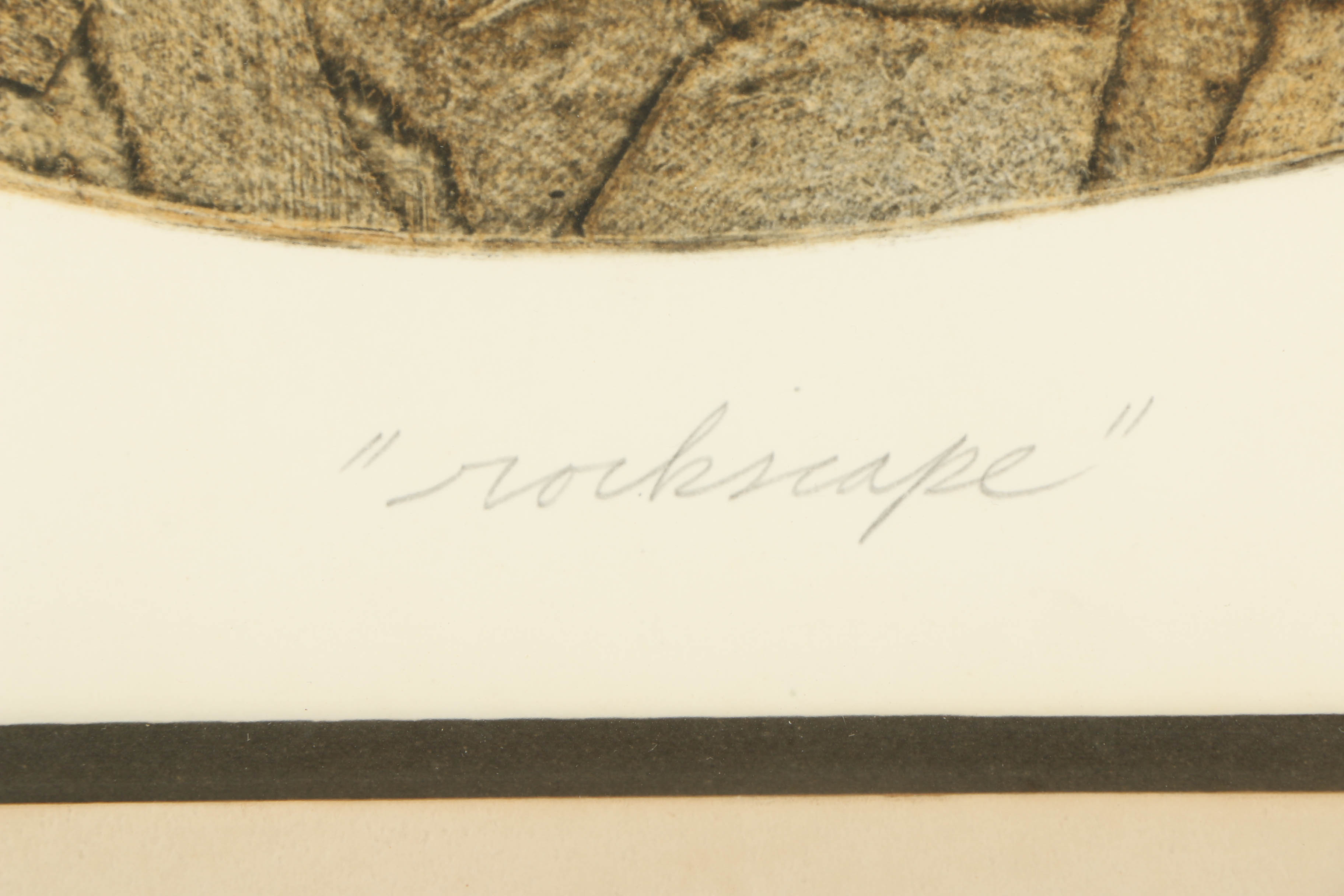 20th Century Aquatint "Rockscape"