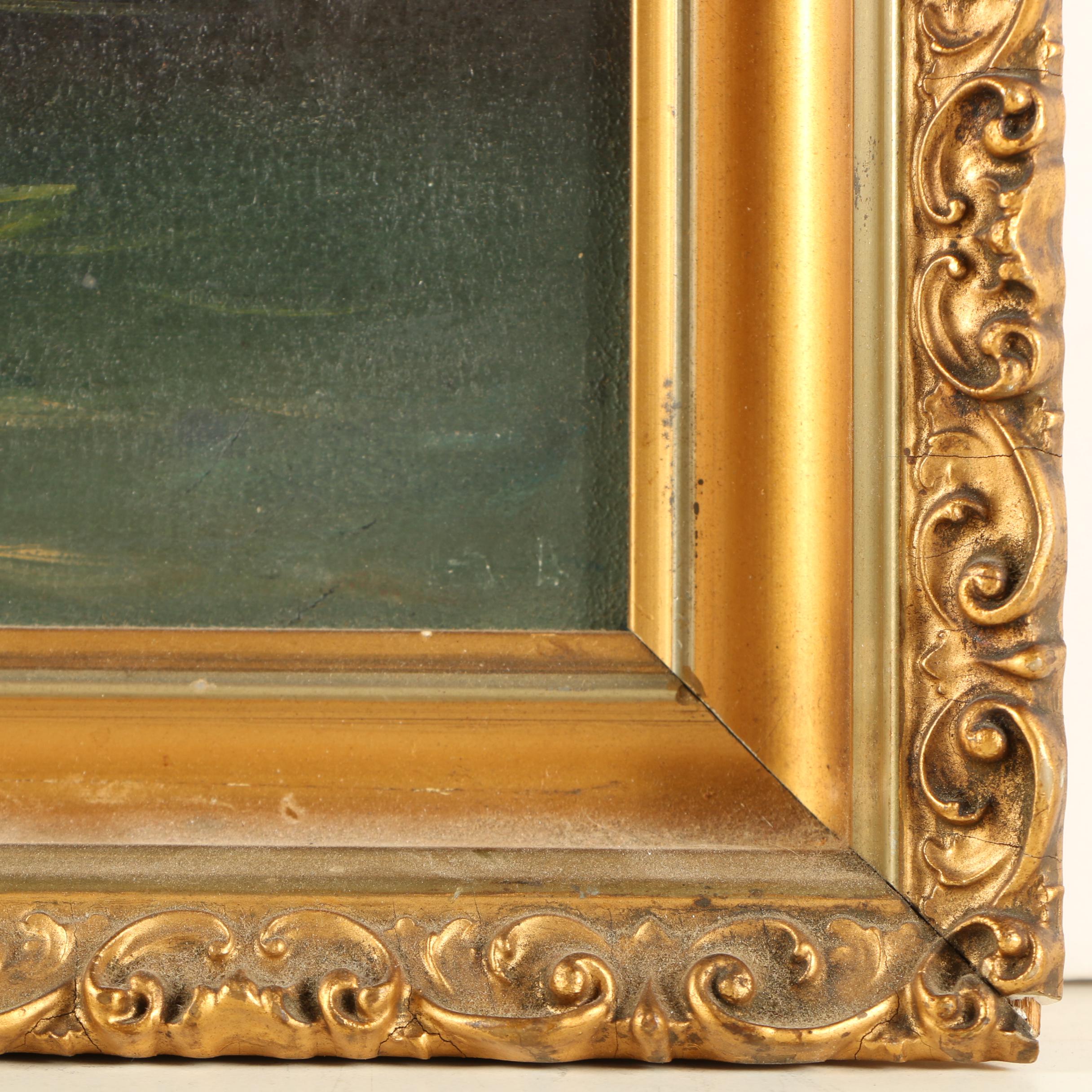 Oil Painting of a Landscape at Night