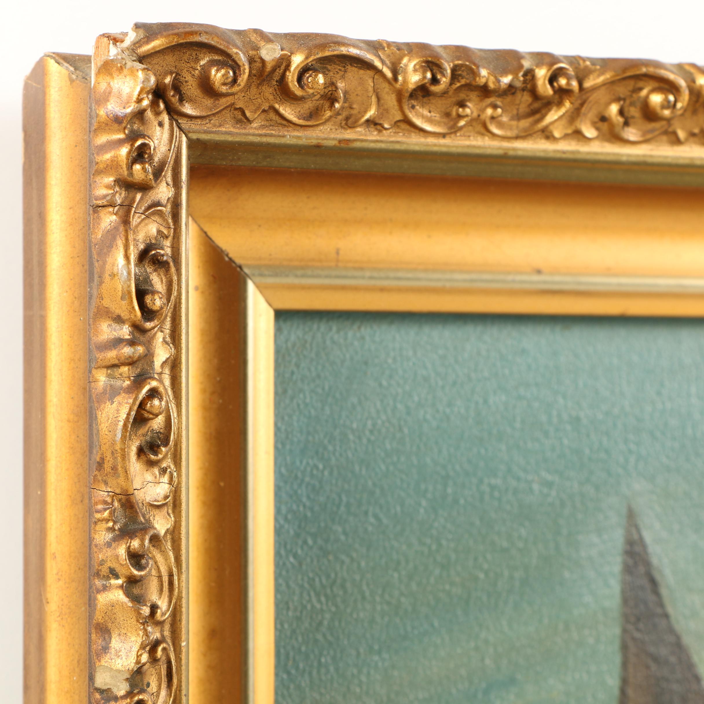 Oil Painting of a Landscape at Night