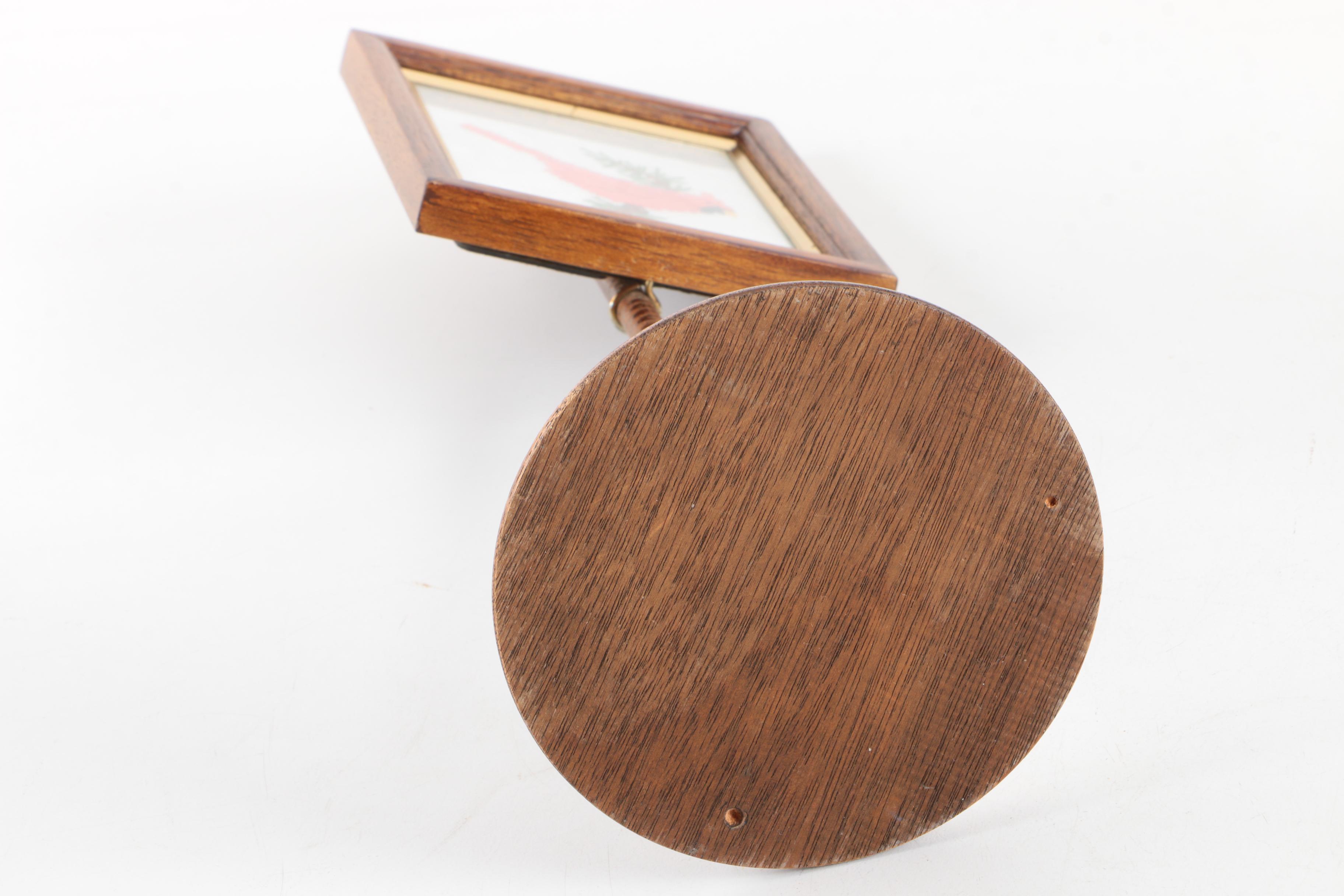 Needlepoint and Textile Decor and Gold Tone Wall Mirror