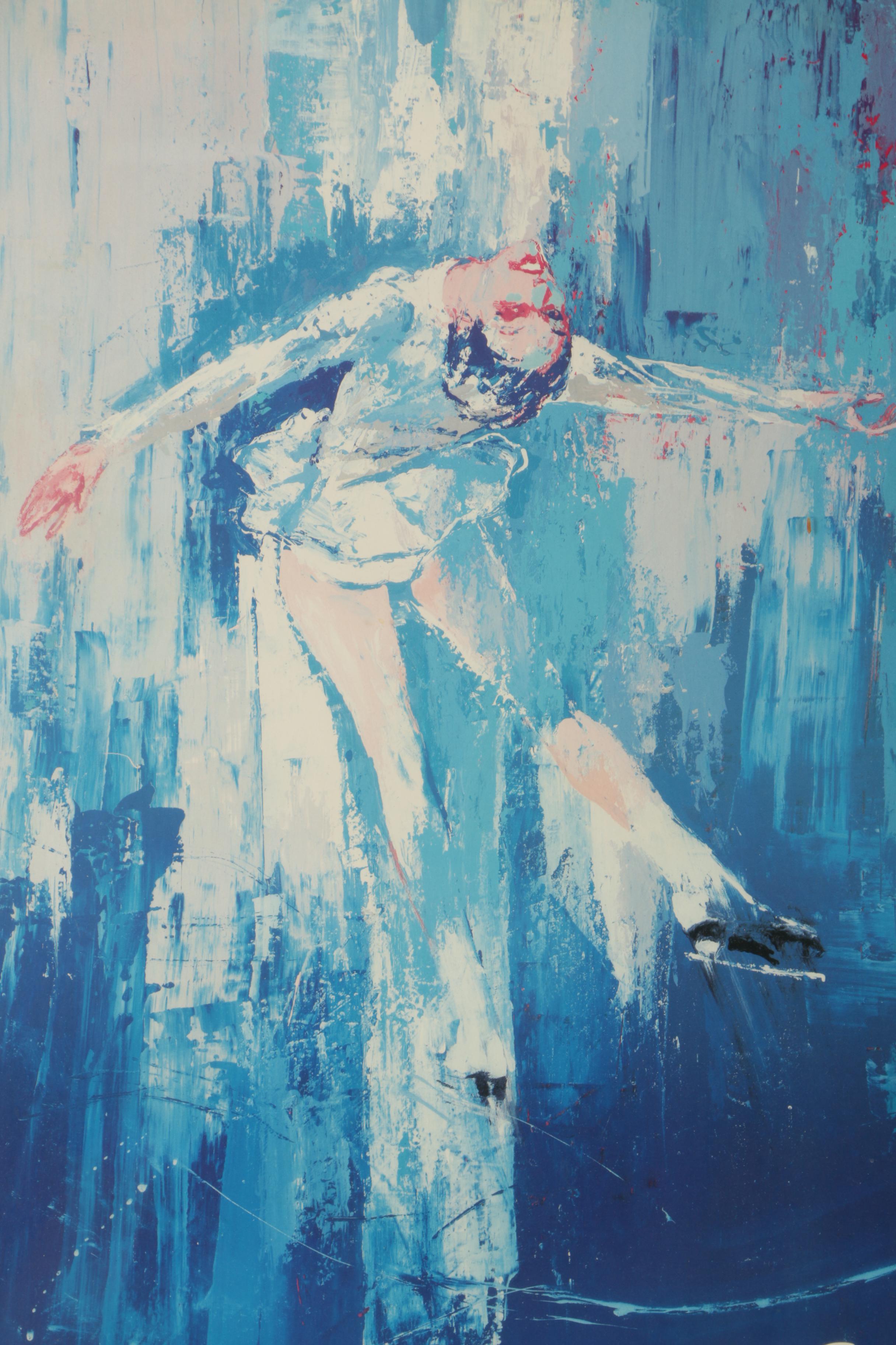 LeRoy Niemann Offset Lithograph Poster for the Lake Placid Winter Olympics