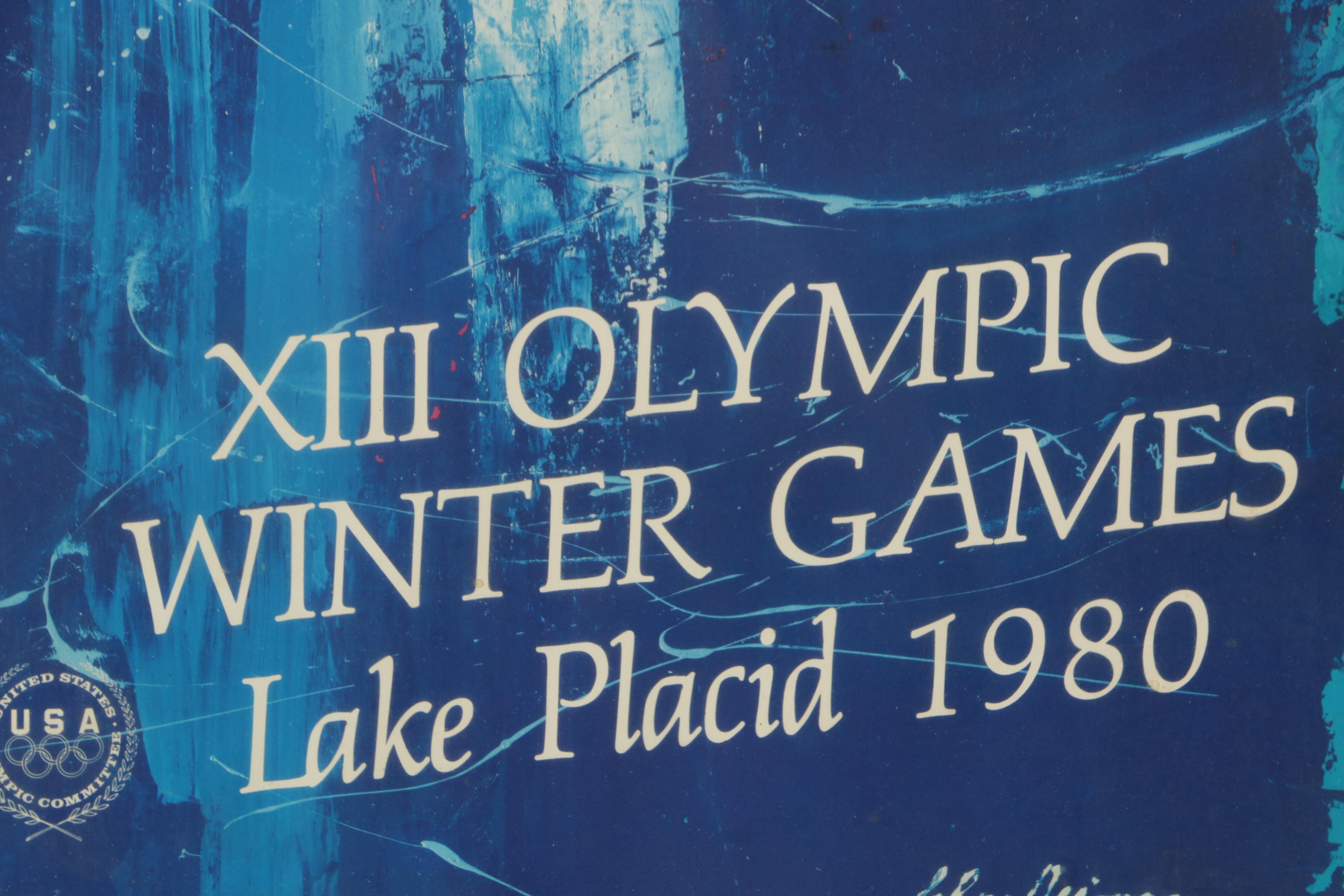 LeRoy Niemann Offset Lithograph Poster for the Lake Placid Winter Olympics