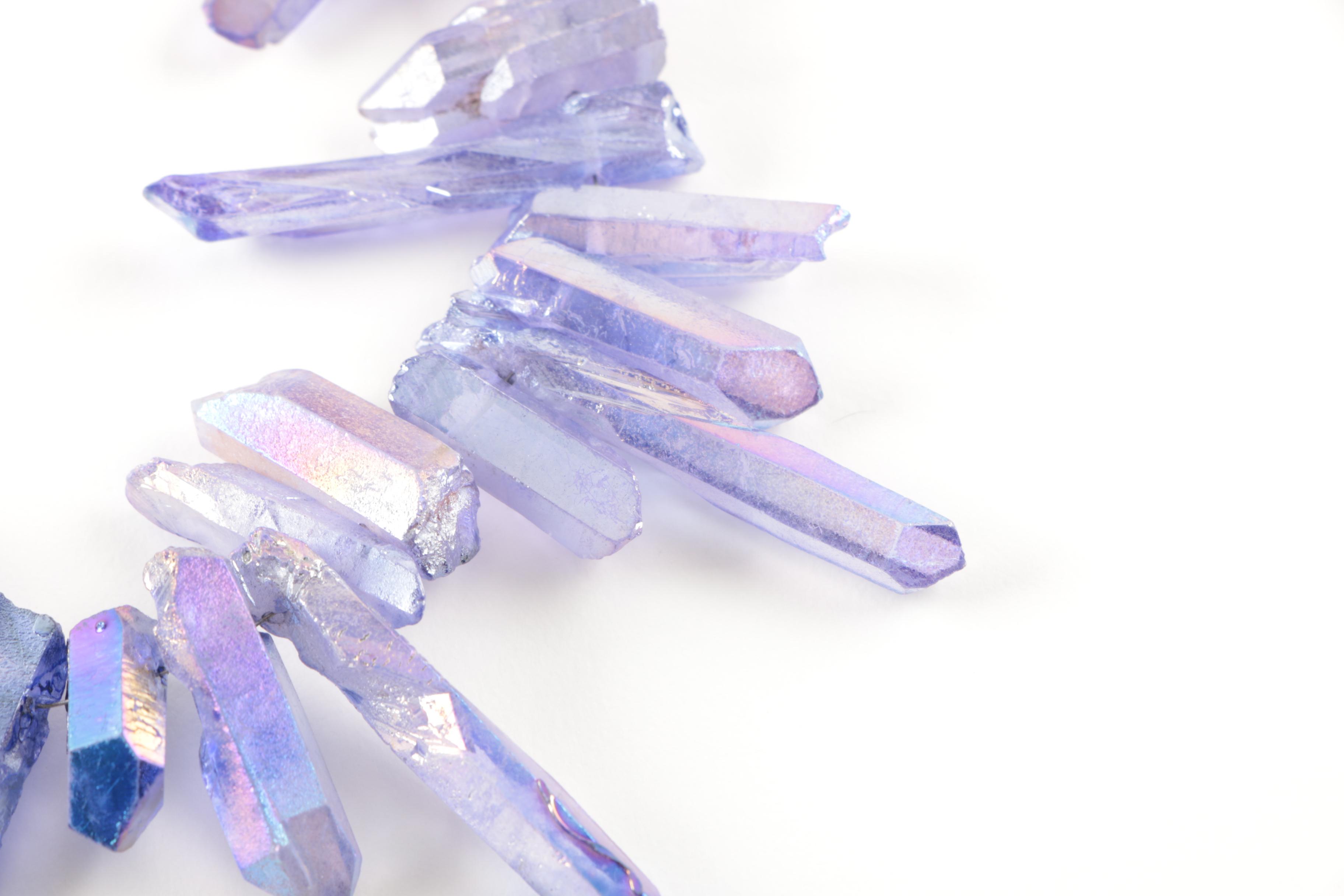 Three Coated Quartz Crystal Strands