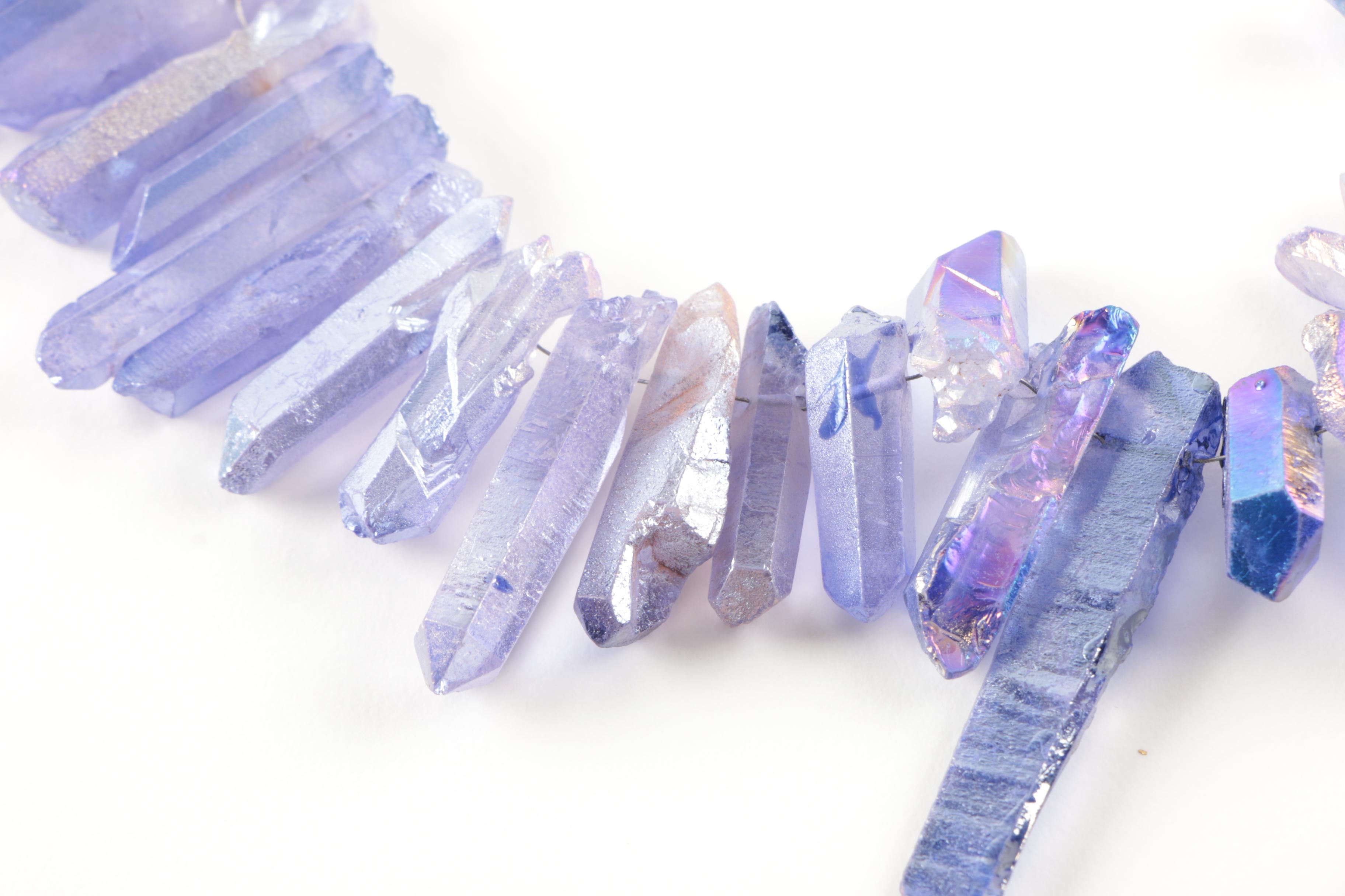 Three Coated Quartz Crystal Strands