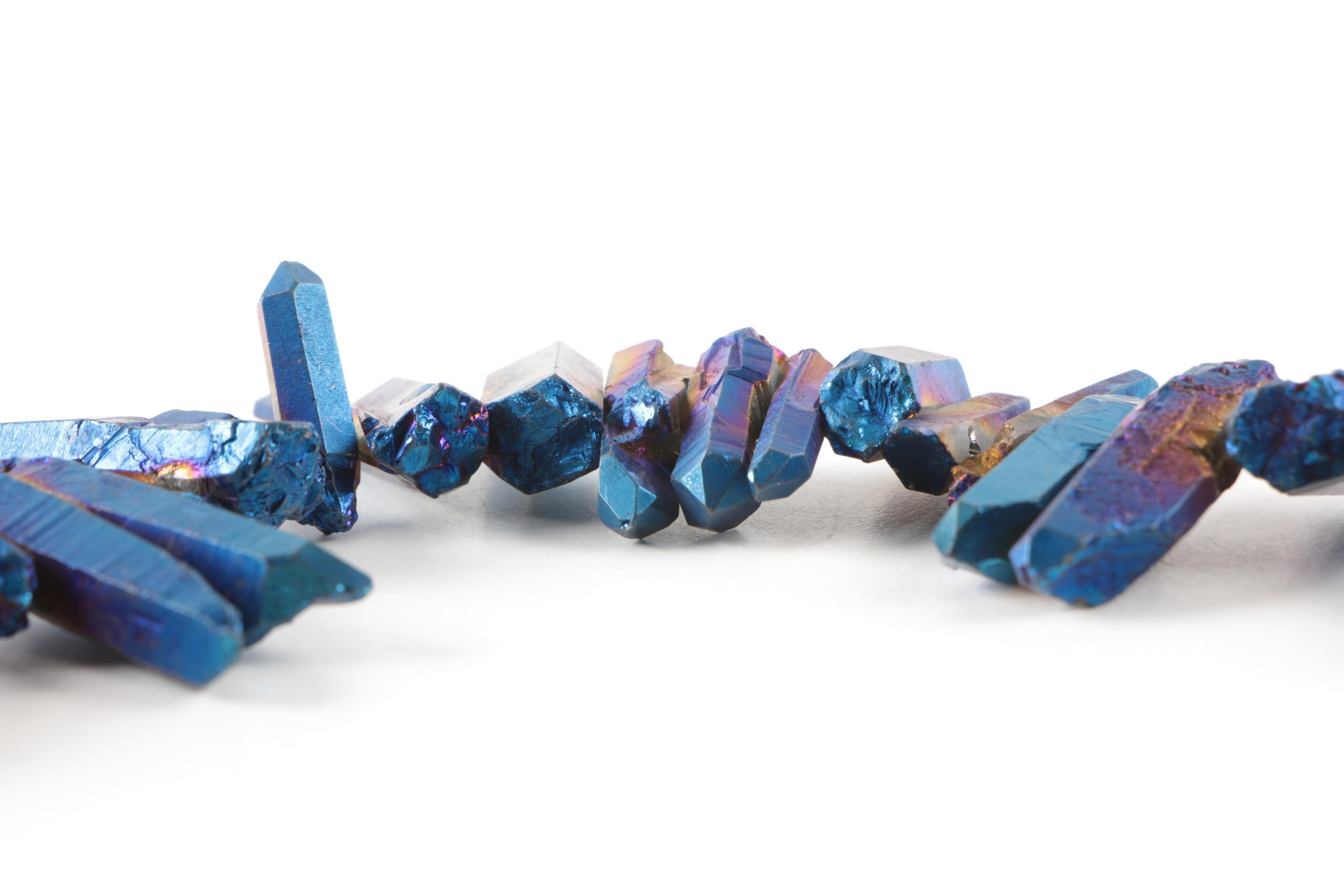 Three Coated Quartz Crystal Strands