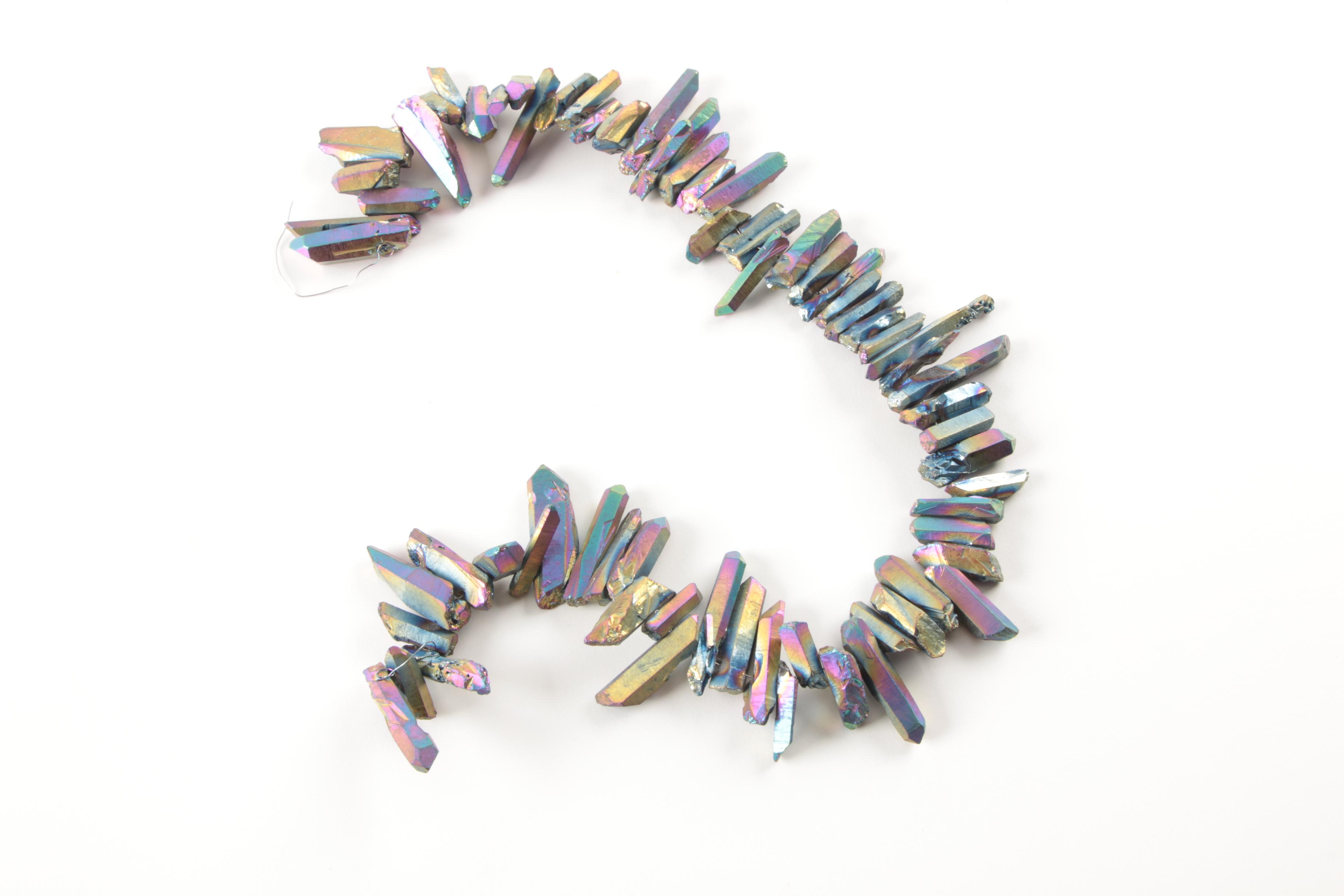 Three Coated Quartz Crystal Strands