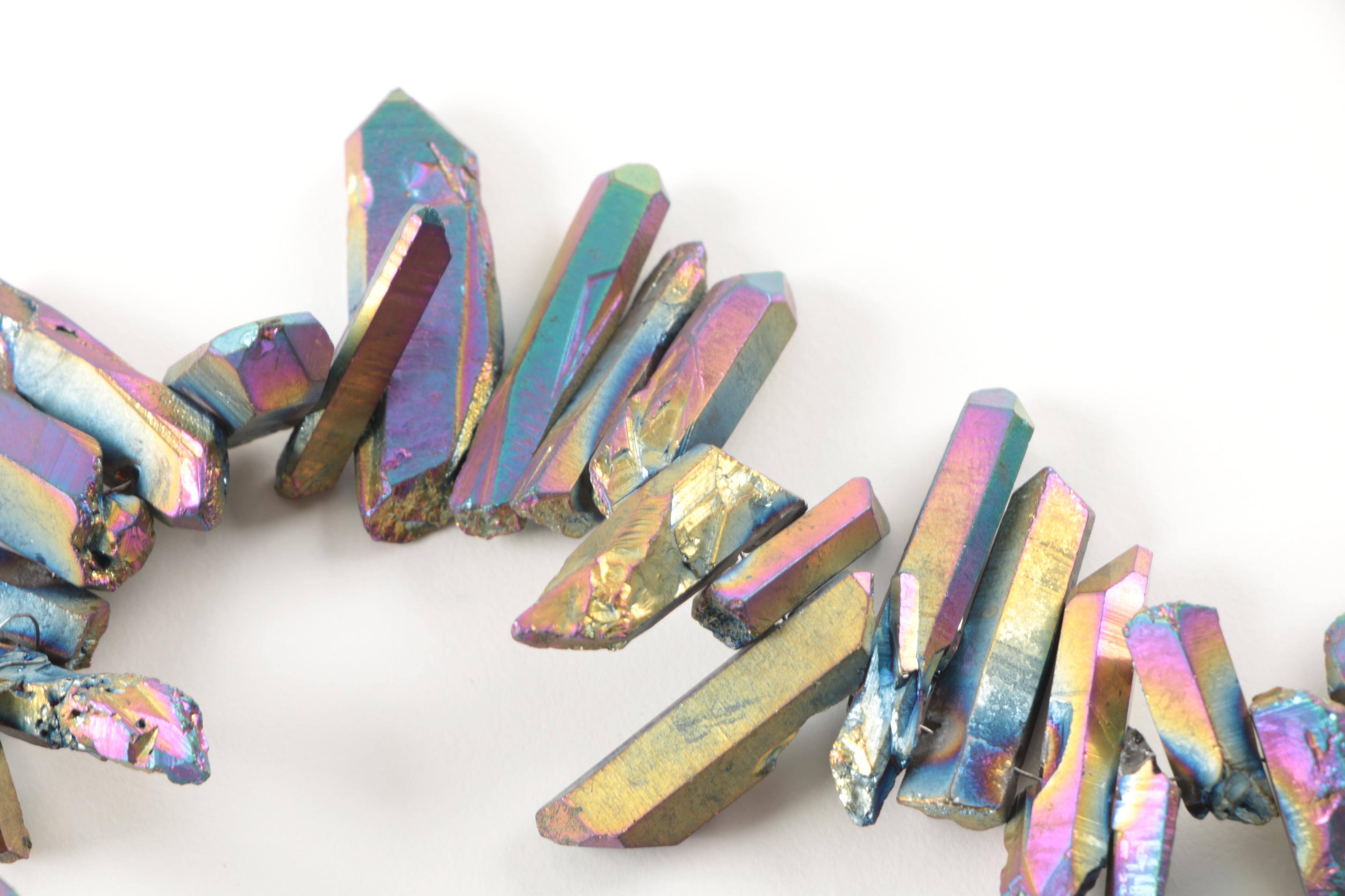 Three Coated Quartz Crystal Strands