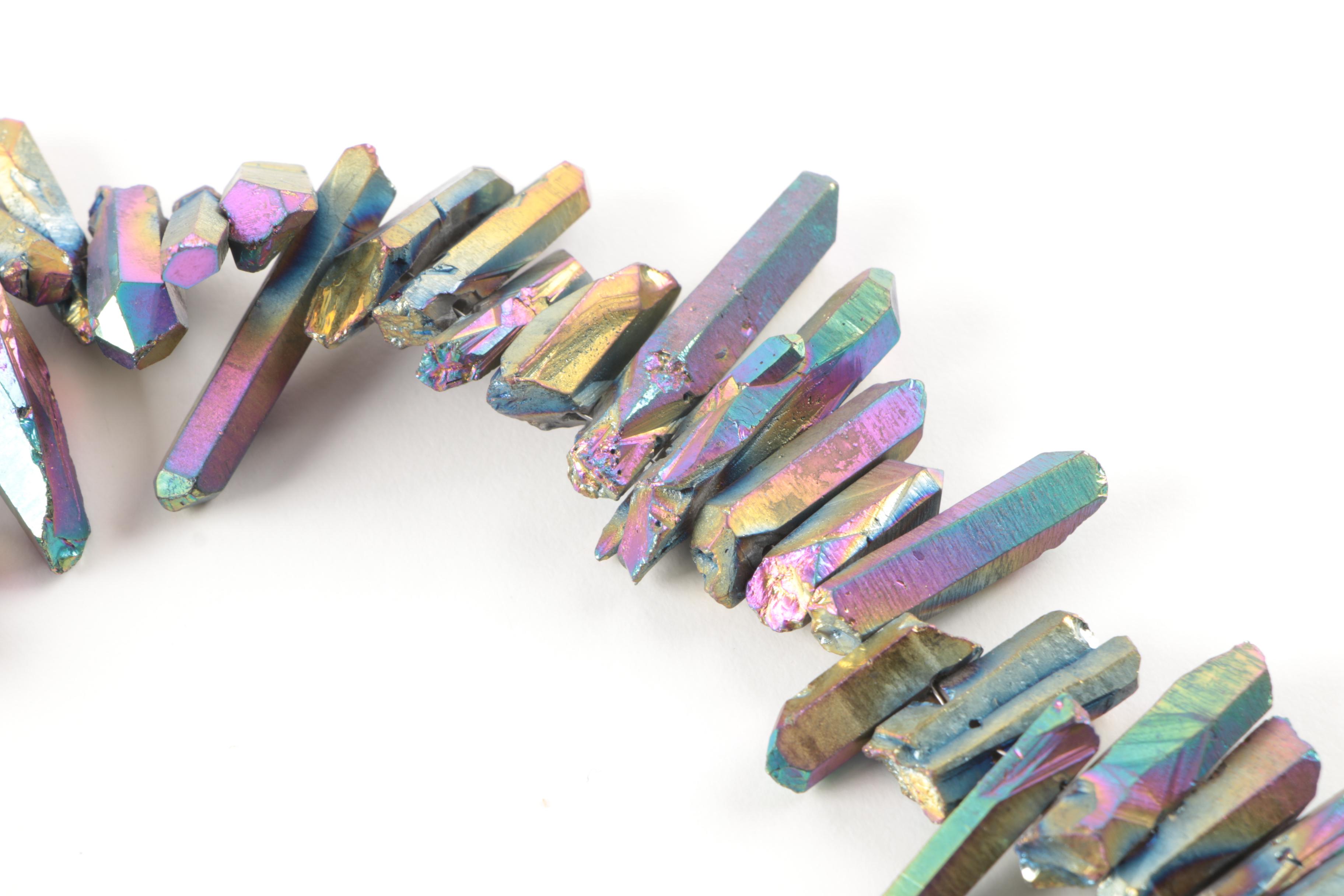 Three Coated Quartz Crystal Strands