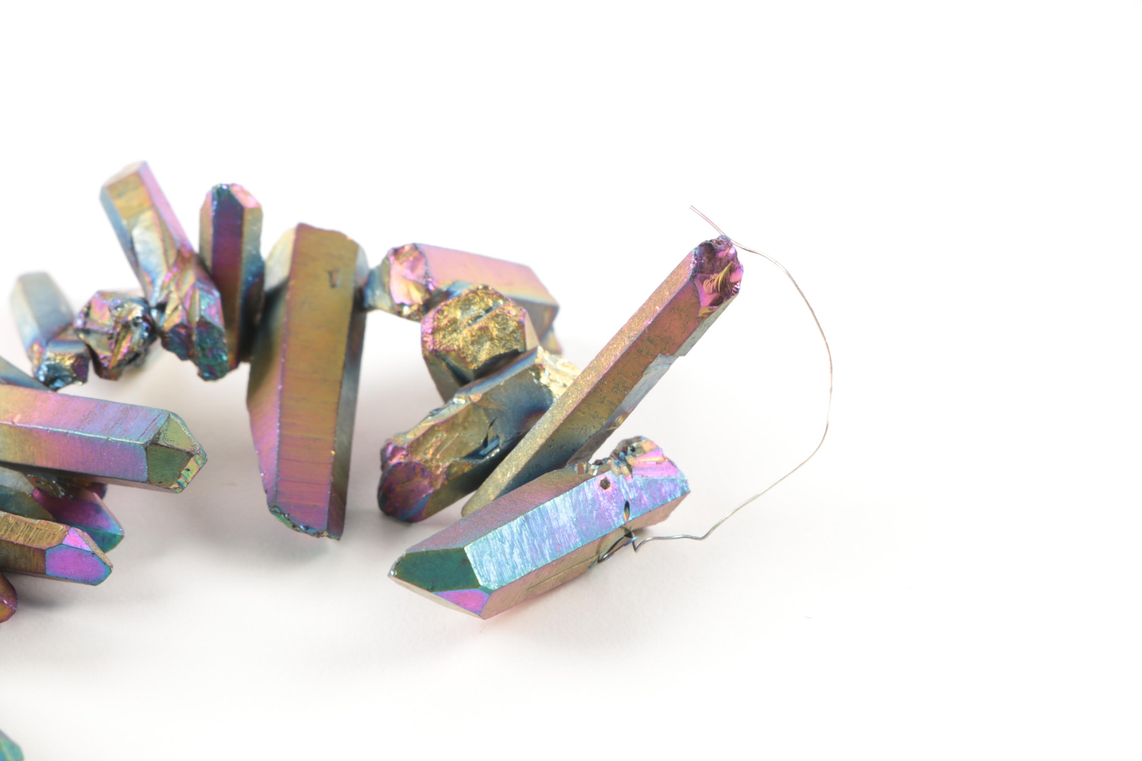 Three Coated Quartz Crystal Strands