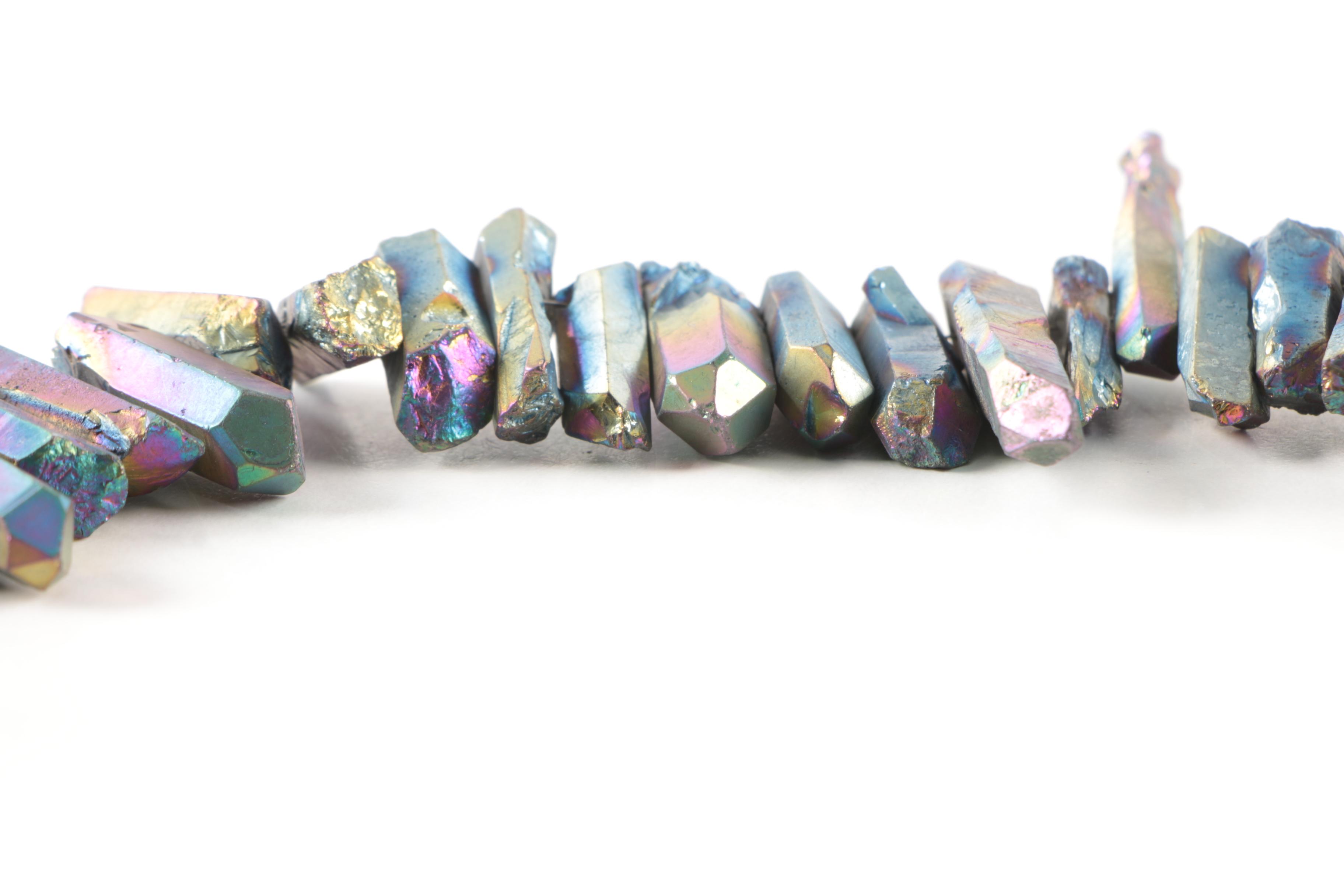 Three Coated Quartz Crystal Strands