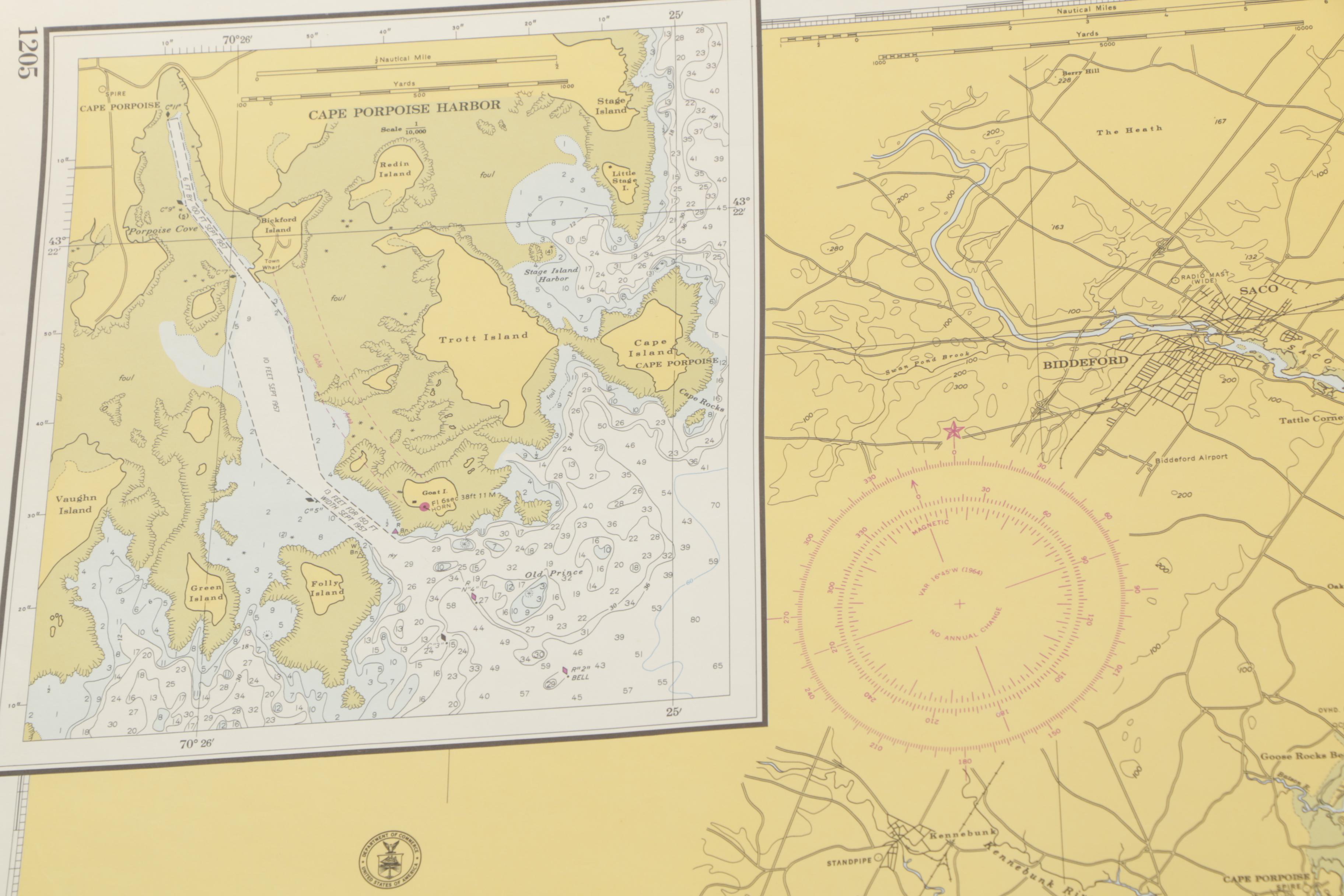 Nautical Chart of Cape Elizabeth to Portsmouth