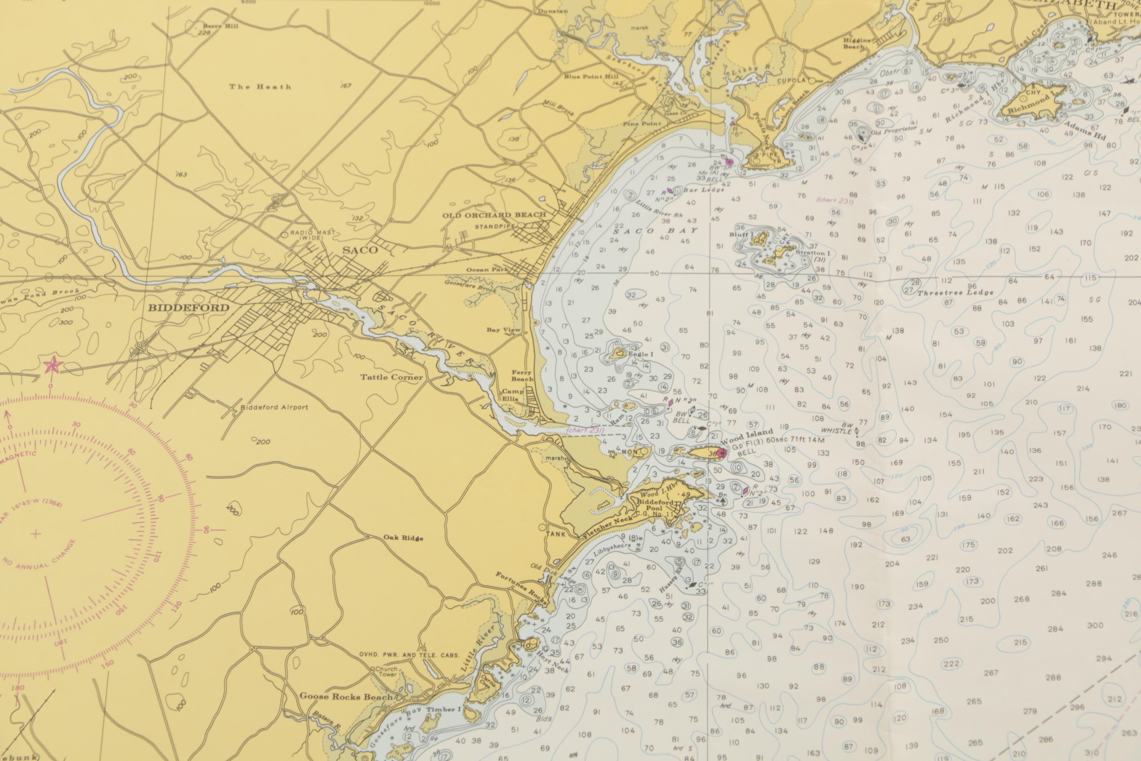 Nautical Chart of Cape Elizabeth to Portsmouth