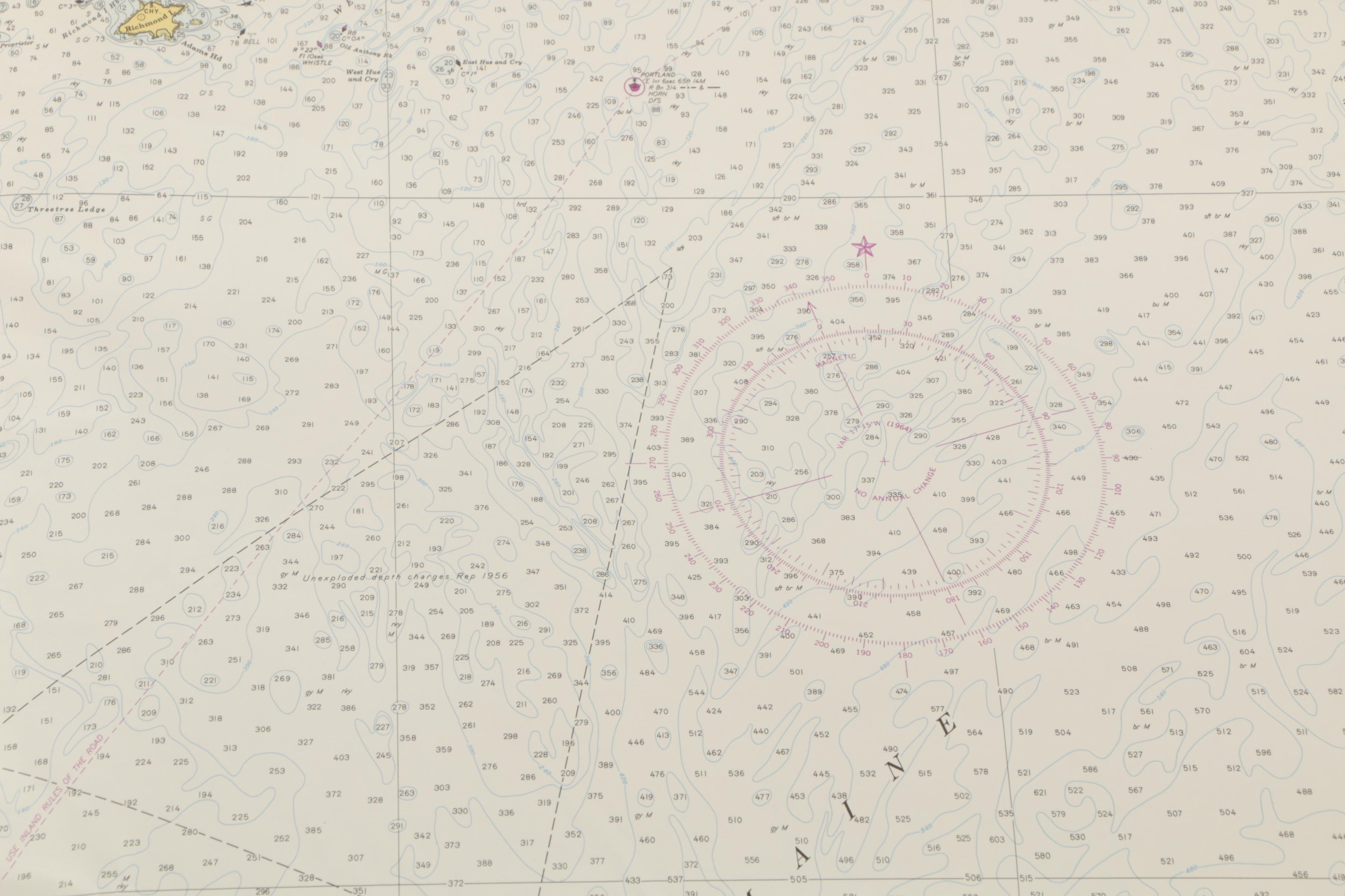 Nautical Chart of Cape Elizabeth to Portsmouth
