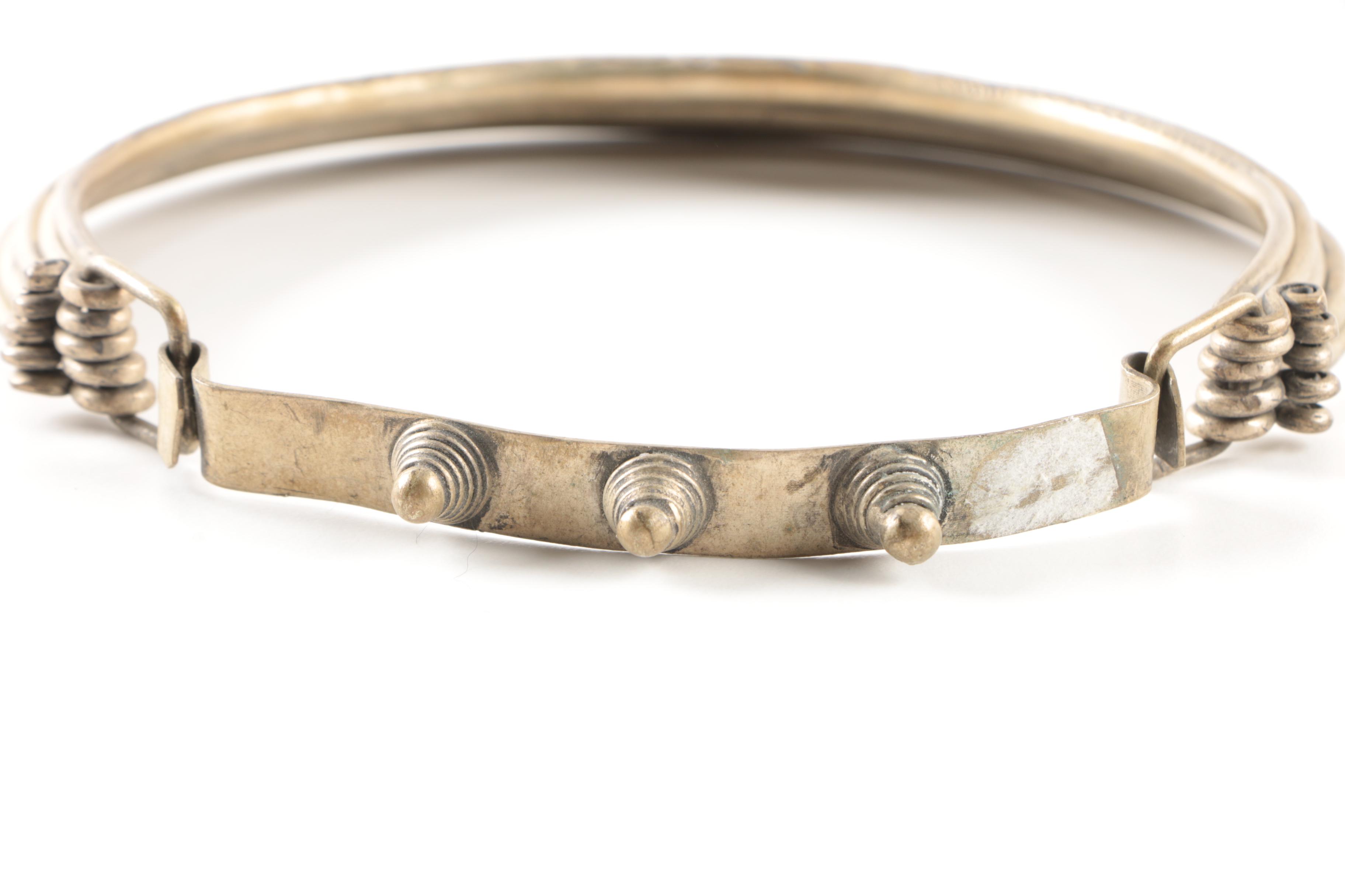 Ornate Miao Hmong Style Etched Quintuple Chain Necklace