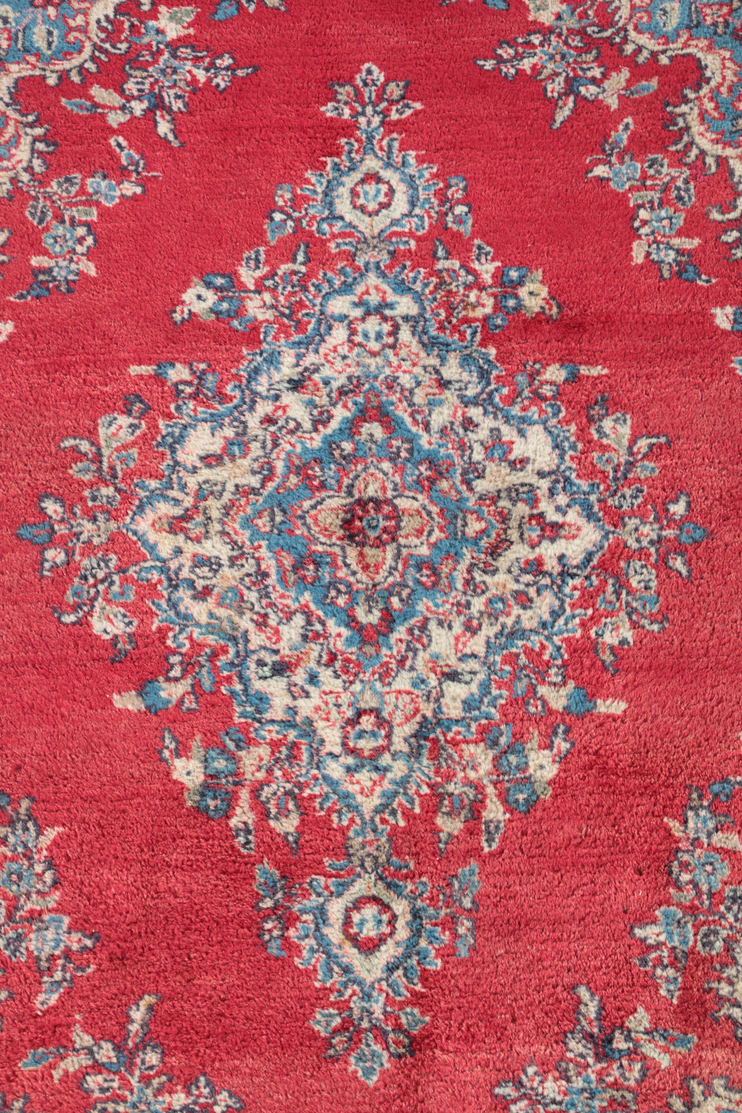 Hand-Knotted Persian Kerman Area Rug