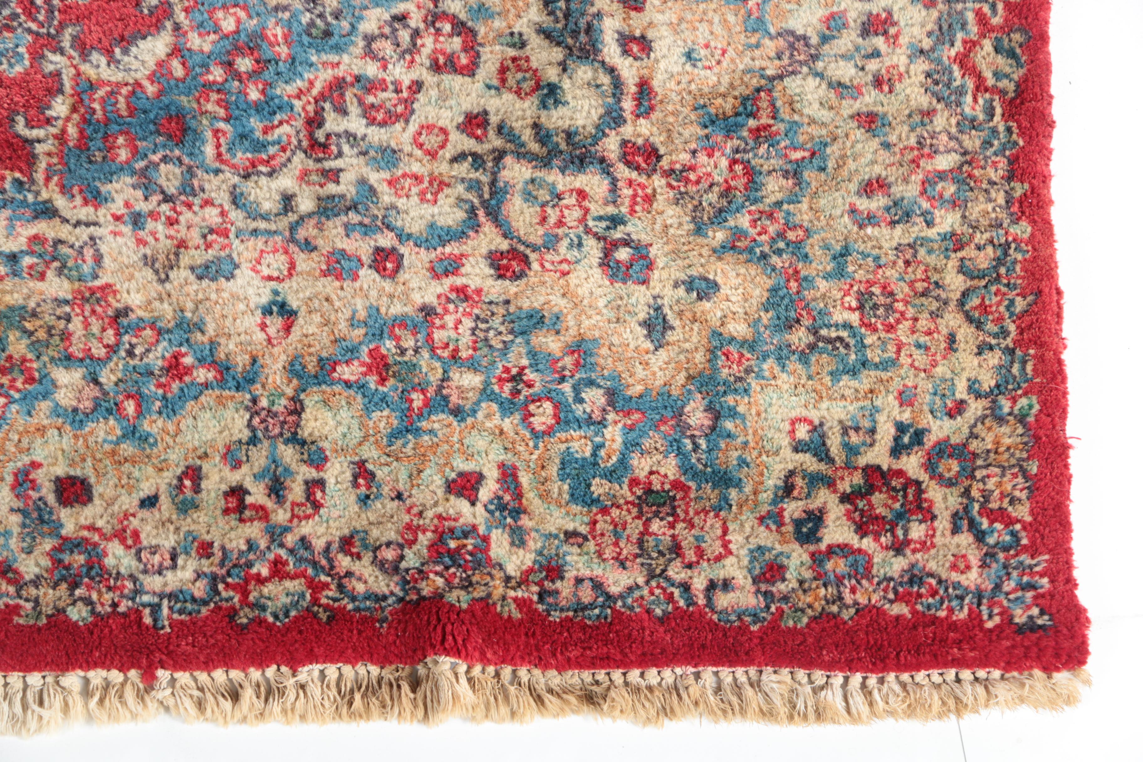 Hand-Knotted Persian Kerman Area Rug