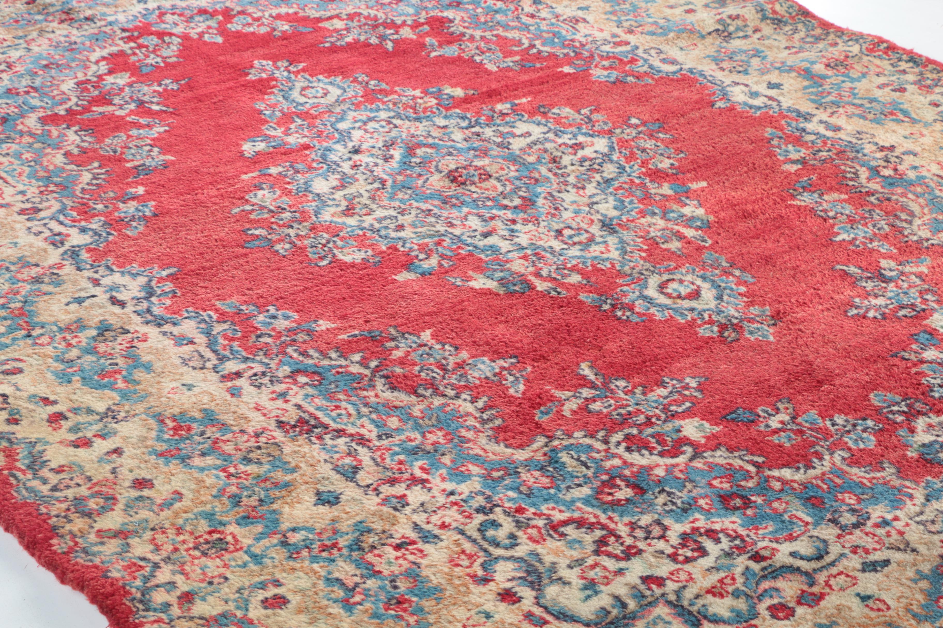 Hand-Knotted Persian Kerman Area Rug