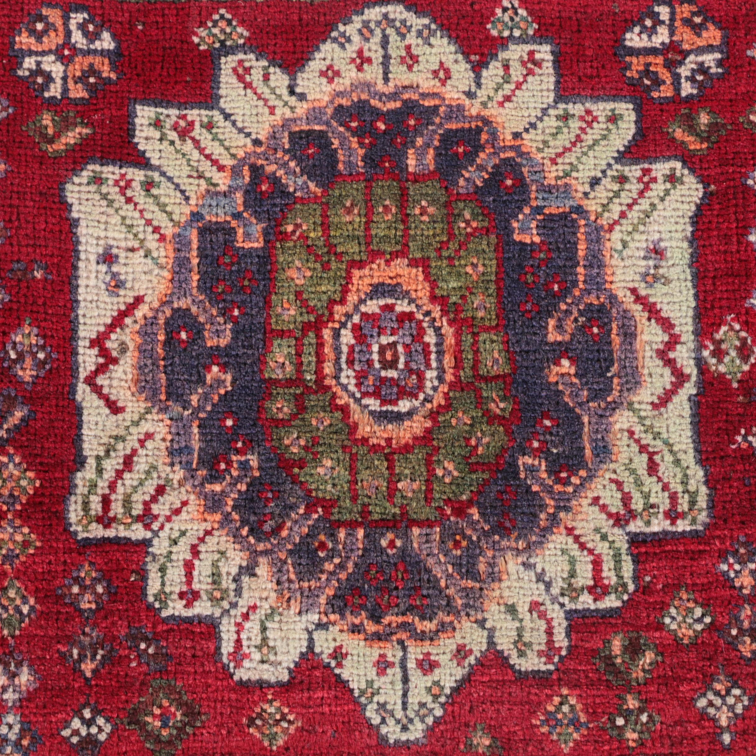 Hand-Knotted Caucasian Mini-Rug