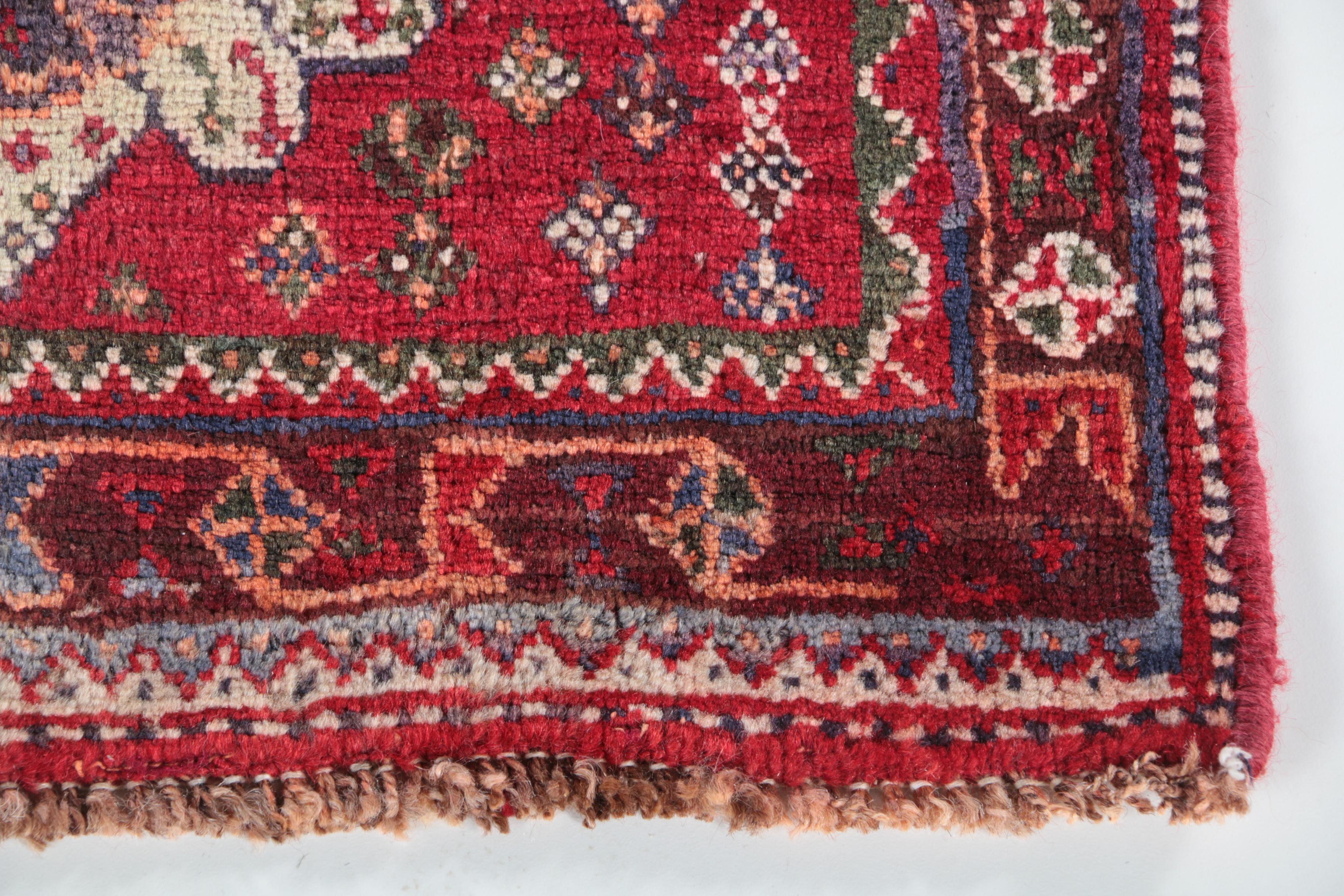 Hand-Knotted Caucasian Mini-Rug