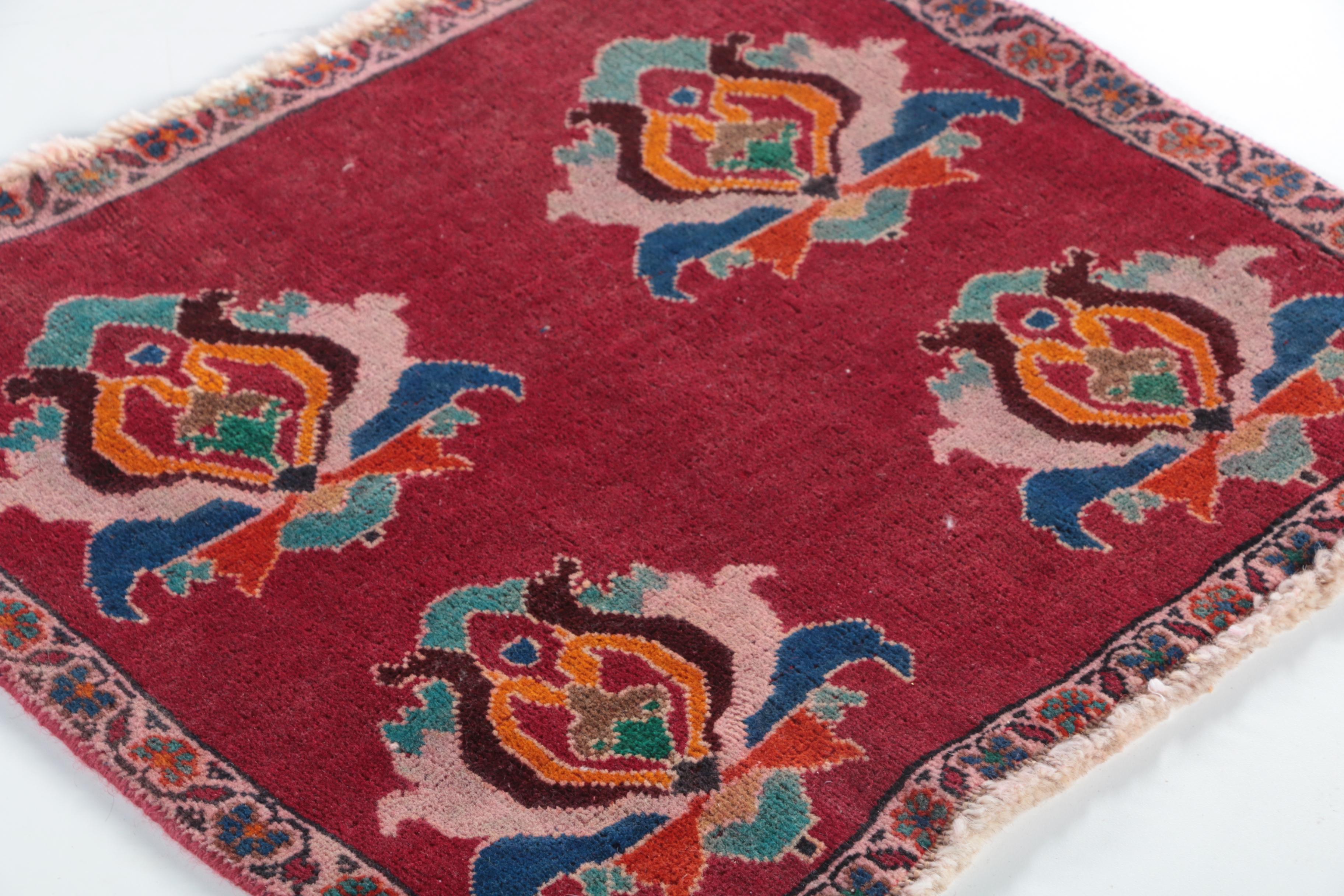 Hand-Knotted Persian Accent Rug