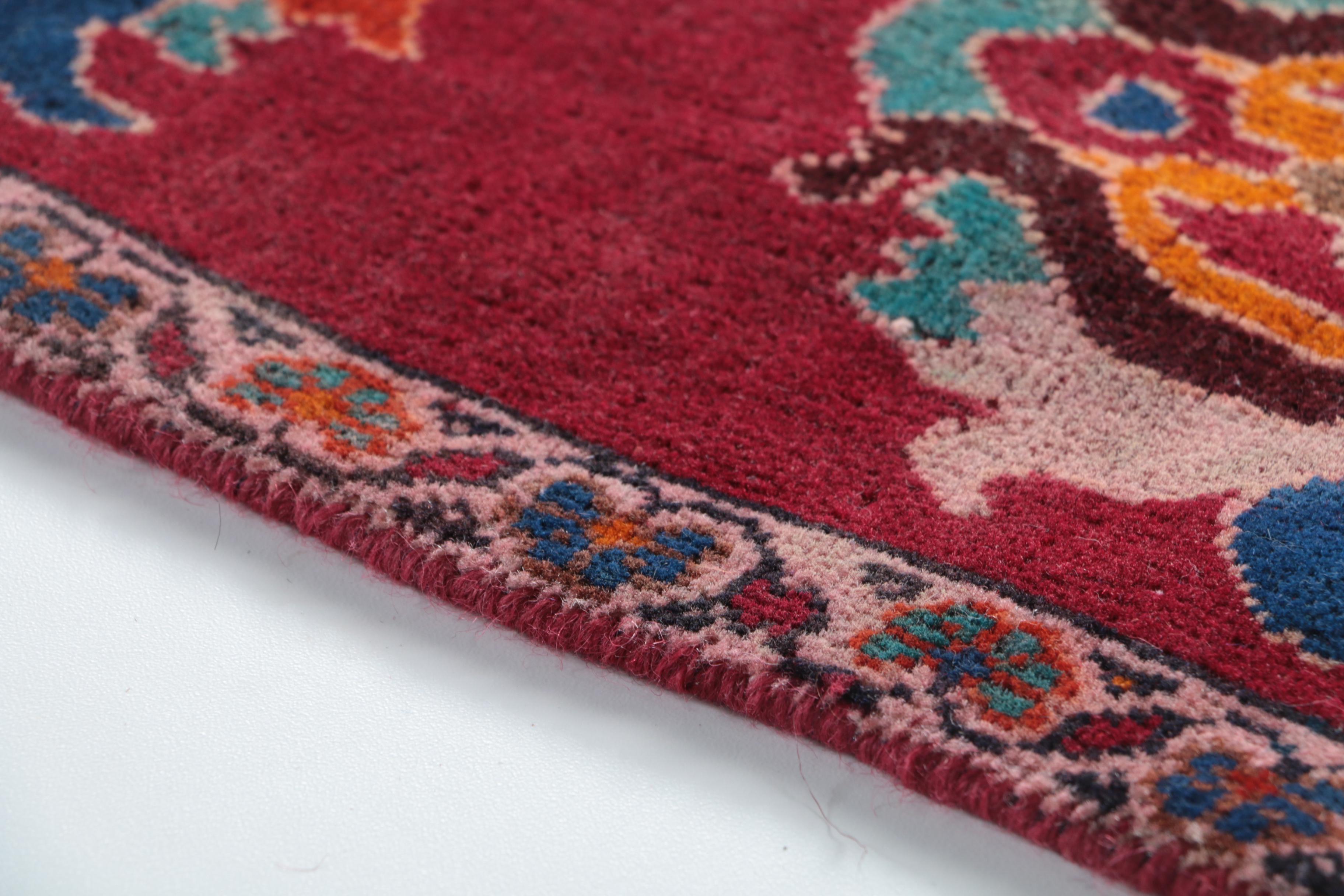Hand-Knotted Persian Accent Rug