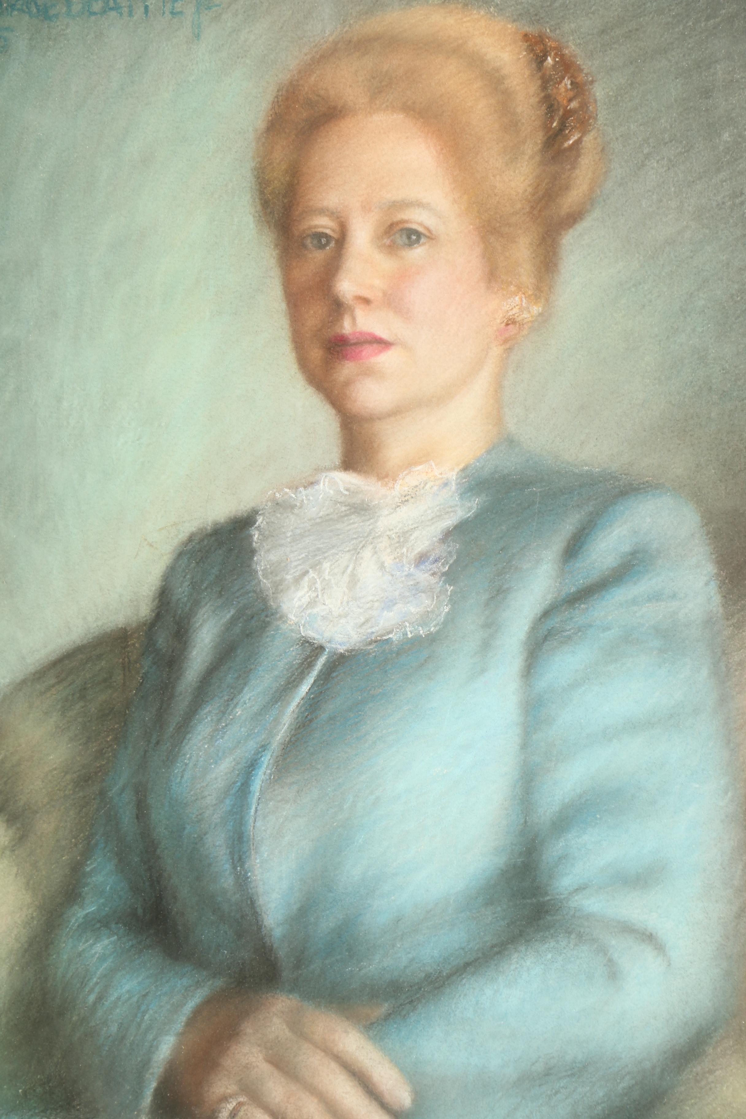 1945 George Beattie, Jr. Pastel Portrait of a Woman