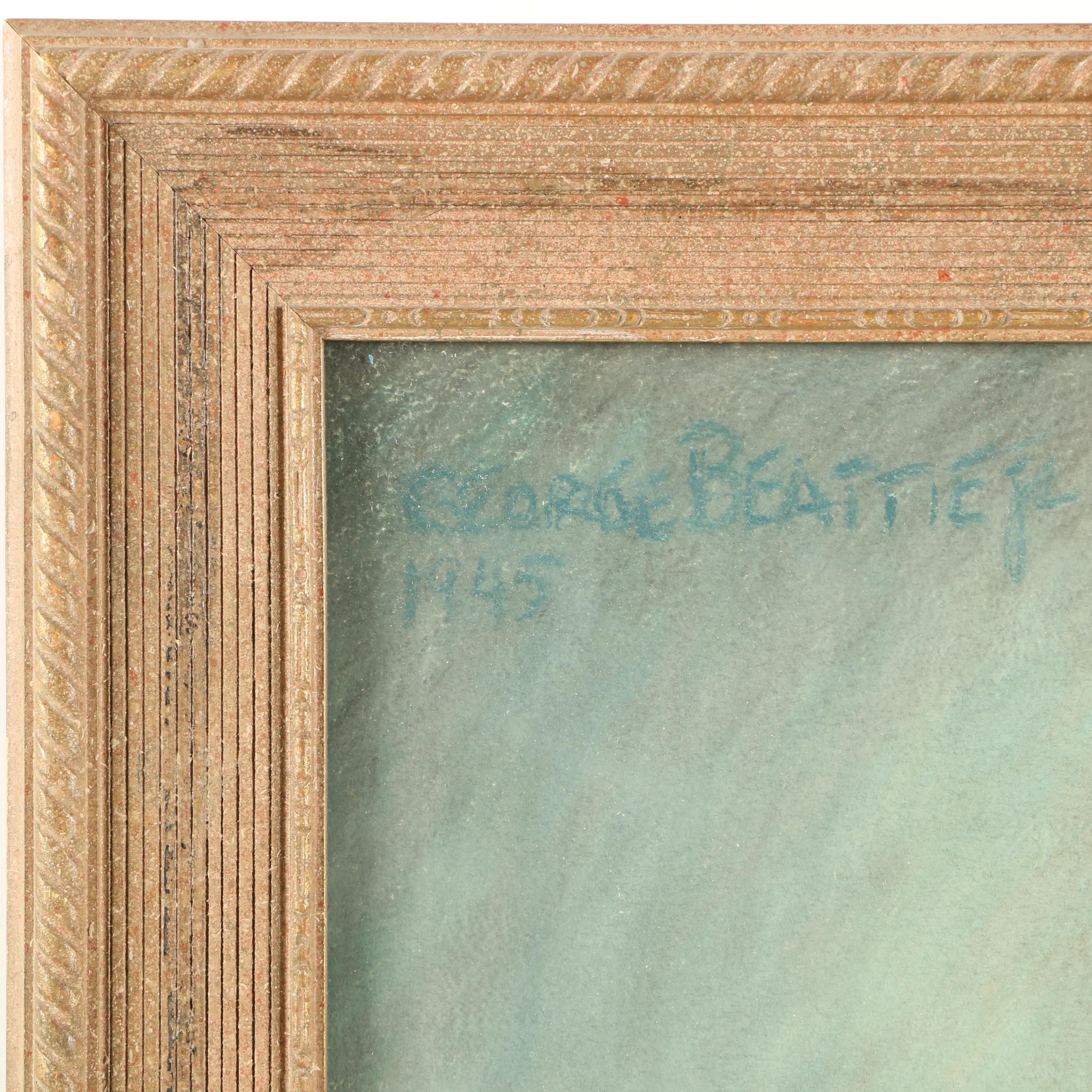 1945 George Beattie, Jr. Pastel Portrait of a Woman