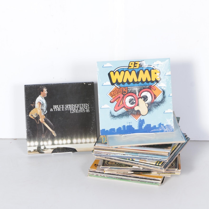 Vintage Rock and Pop LPs Including Springsteen Boxed Set