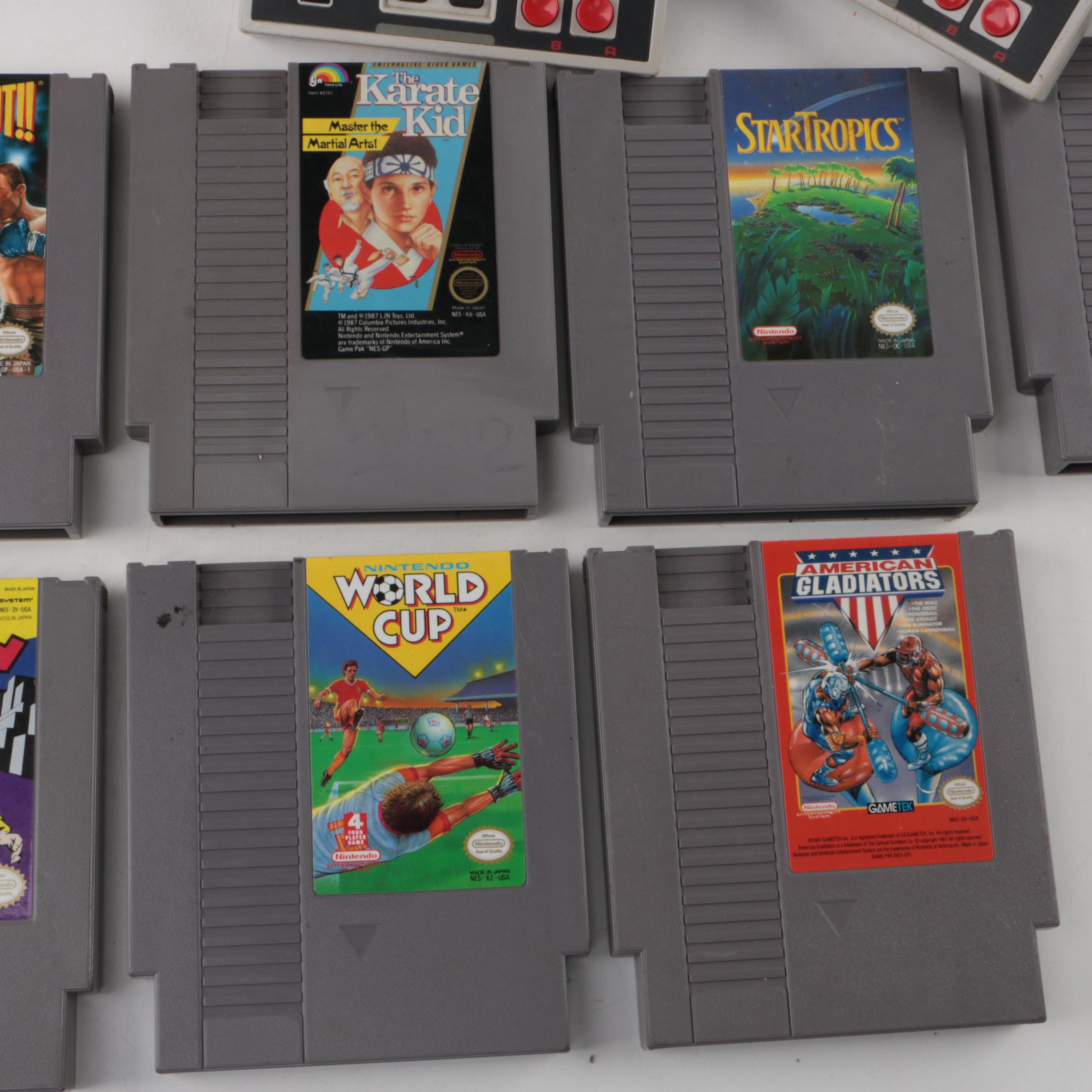 Vintage Nintendo Entertainment System with Games and Accessories