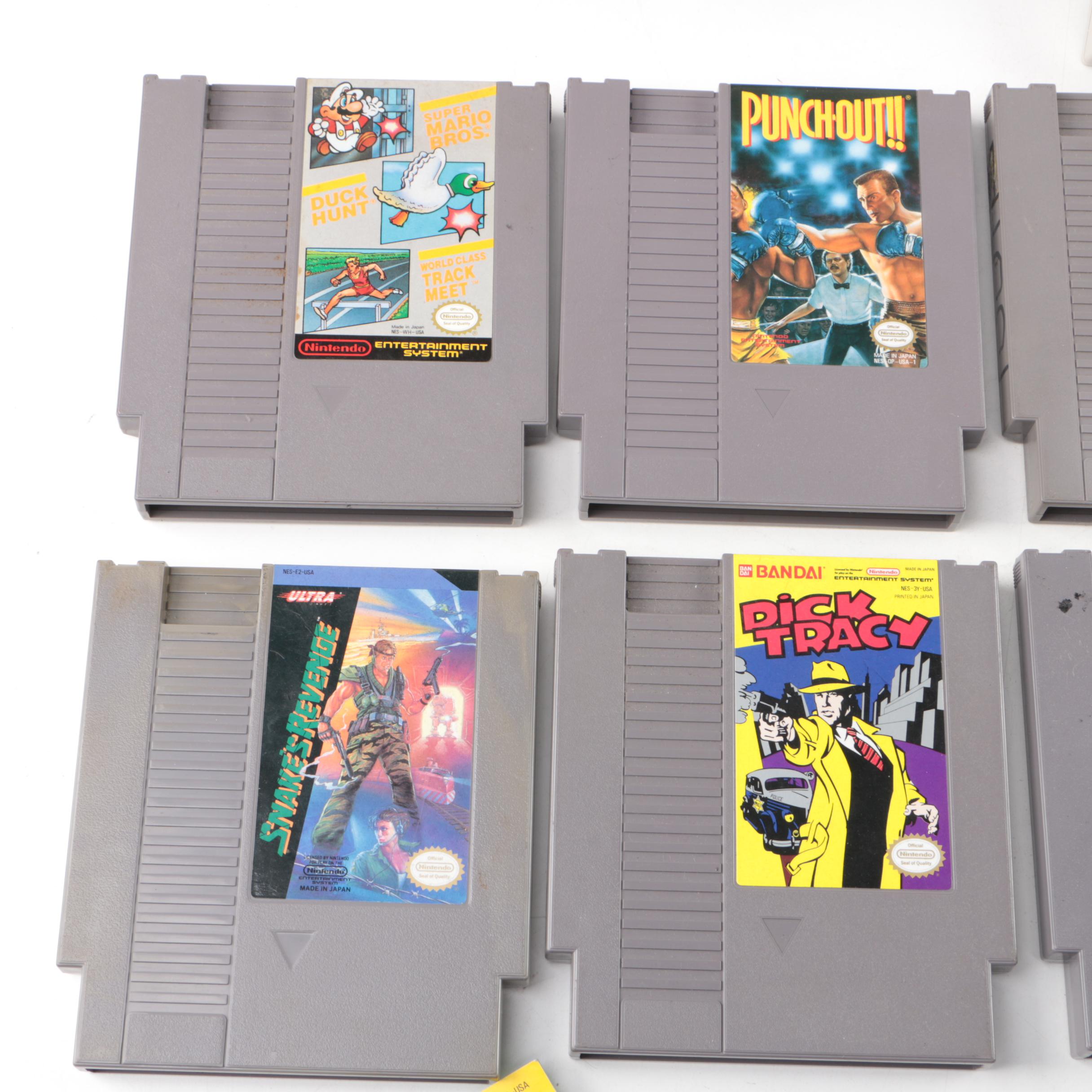 Vintage Nintendo Entertainment System with Games and Accessories