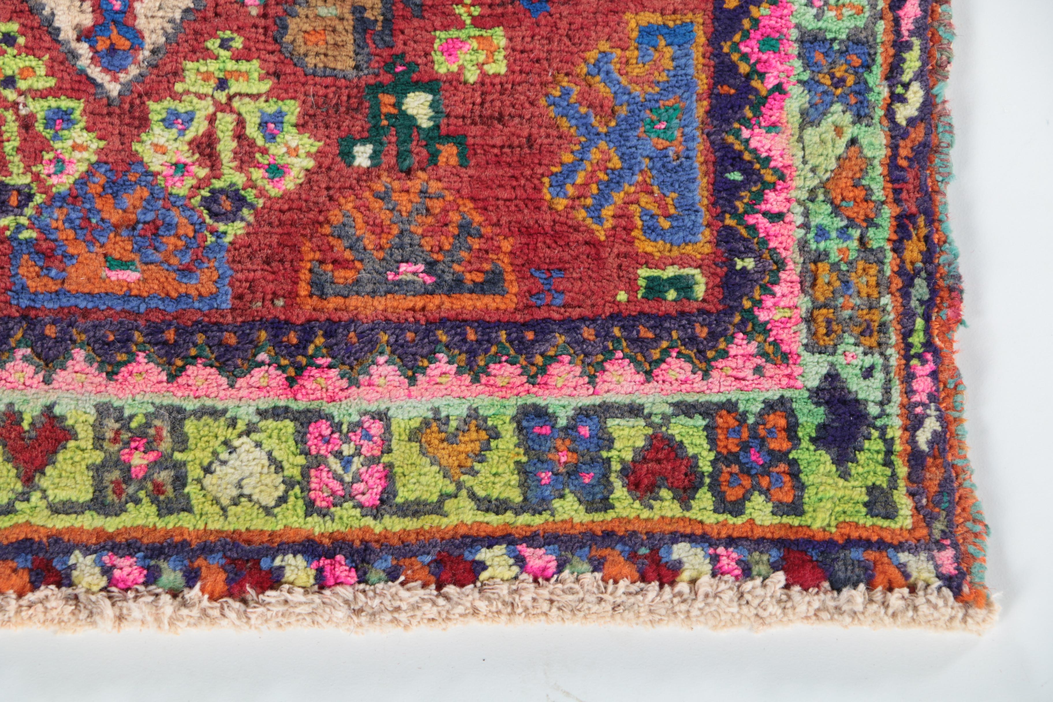 Hand-Knotted Tribal Wool Mat