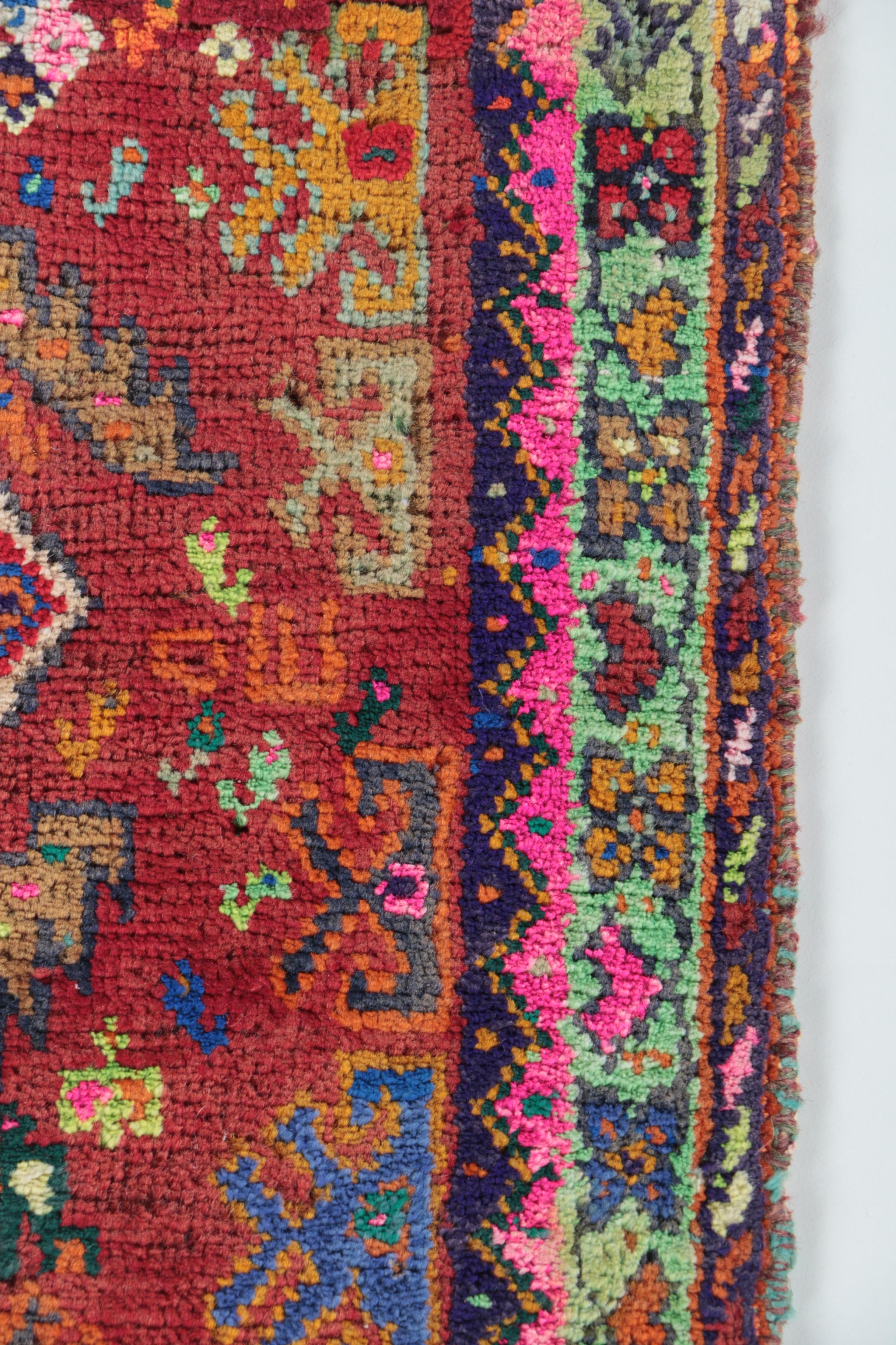 Hand-Knotted Tribal Wool Mat