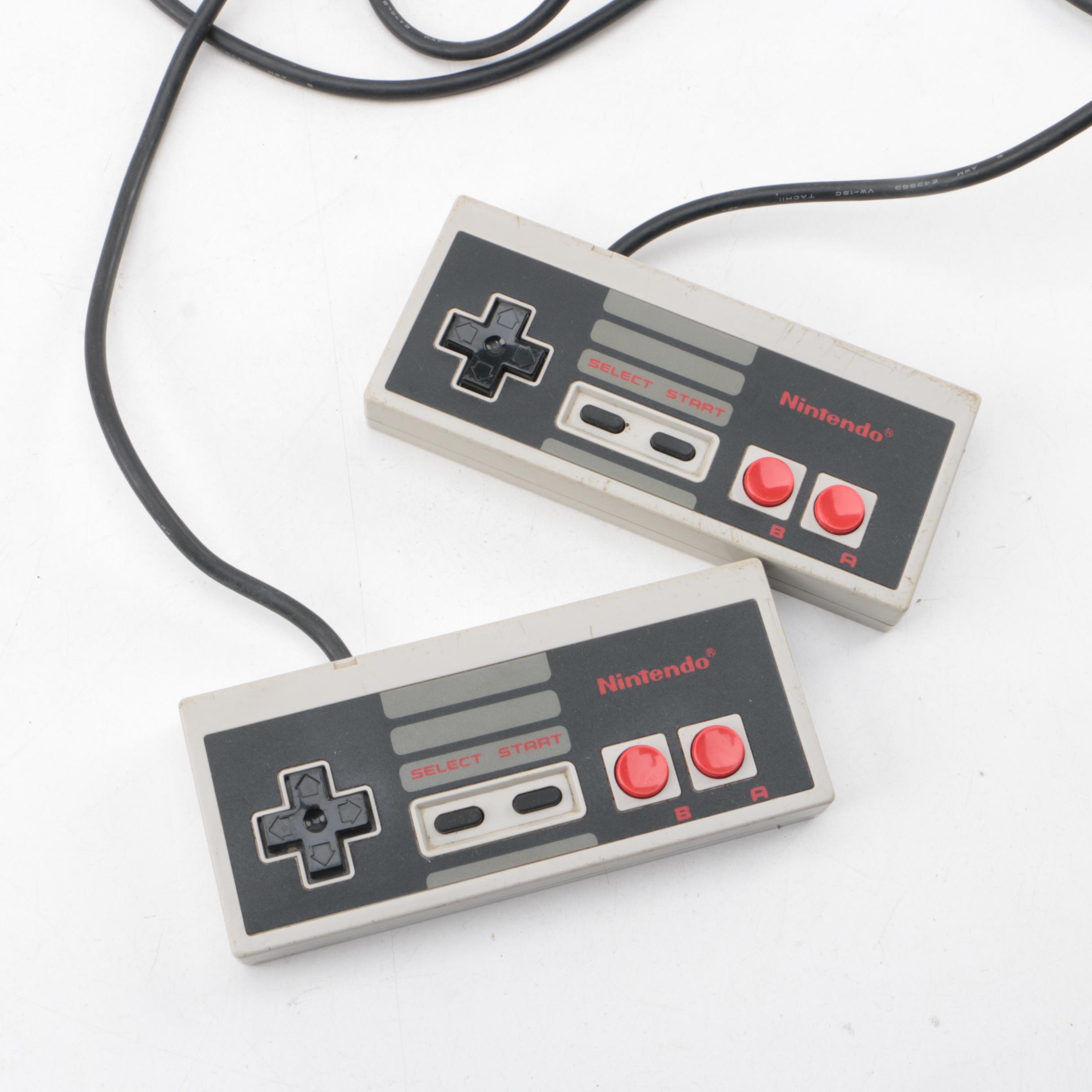 Vintage Nintendo Entertainment System with Games and Accessories