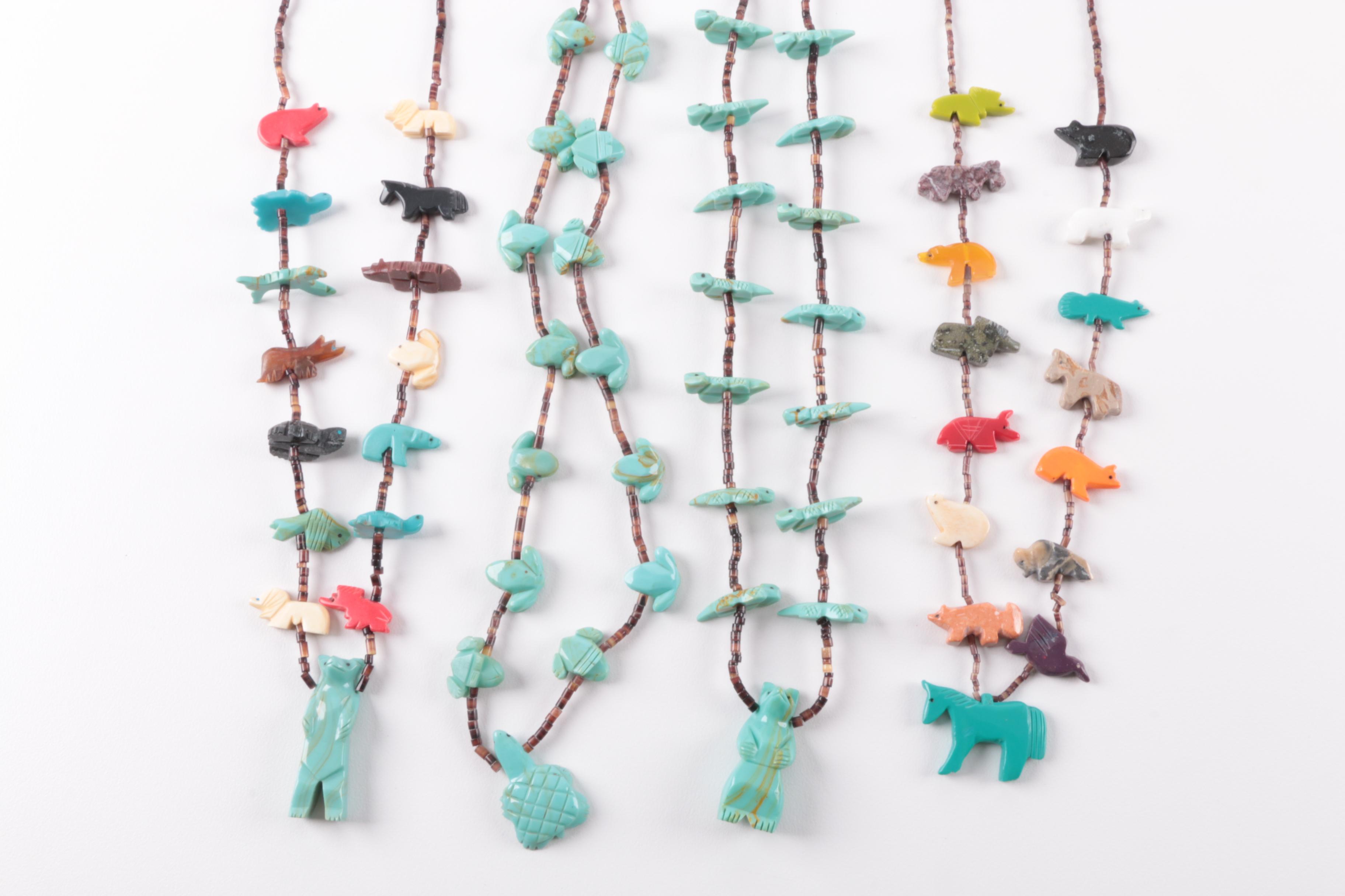 Fetish Necklace Selection Featuring Sterling Silver Earrings